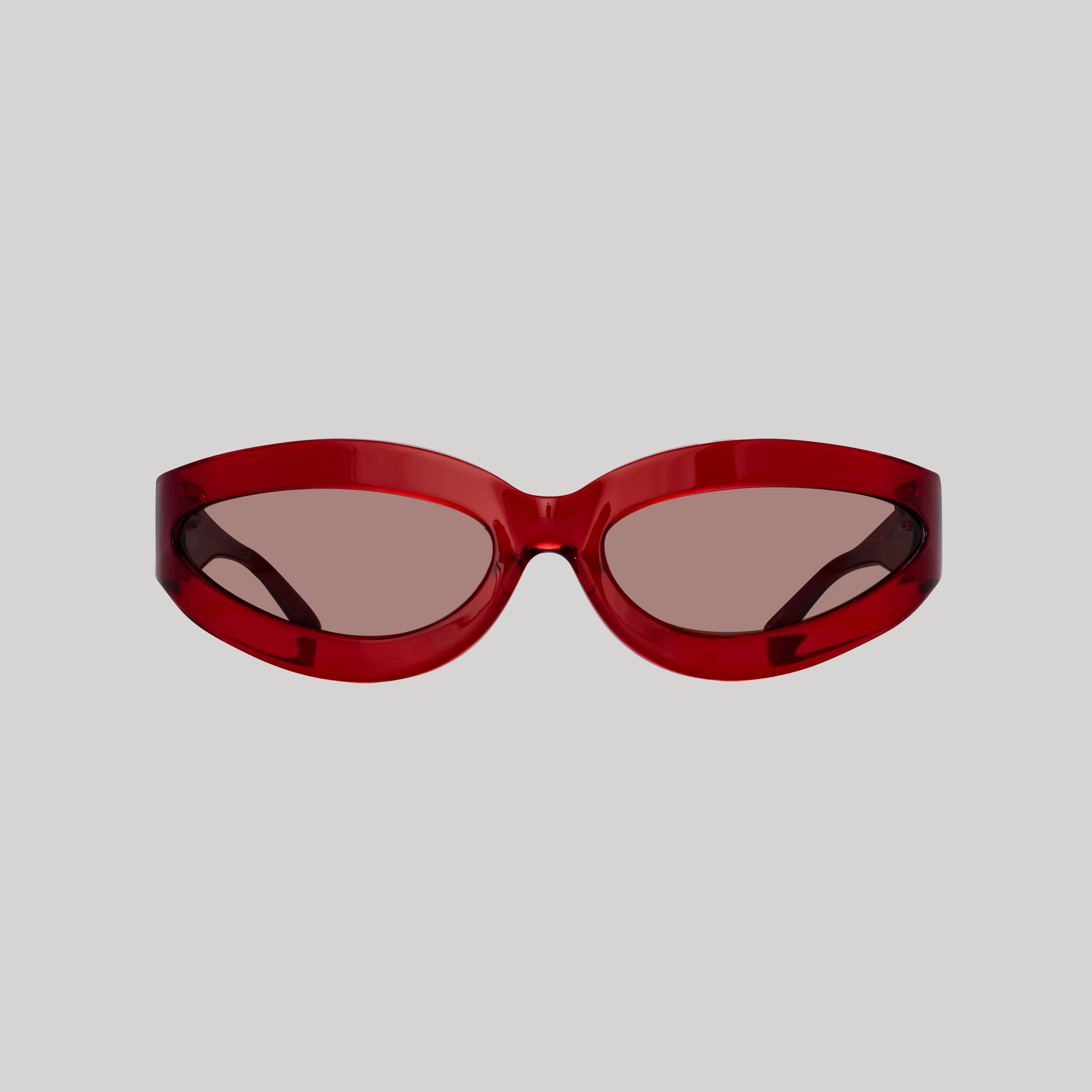 Agnes Wrap Sunglasses in Red