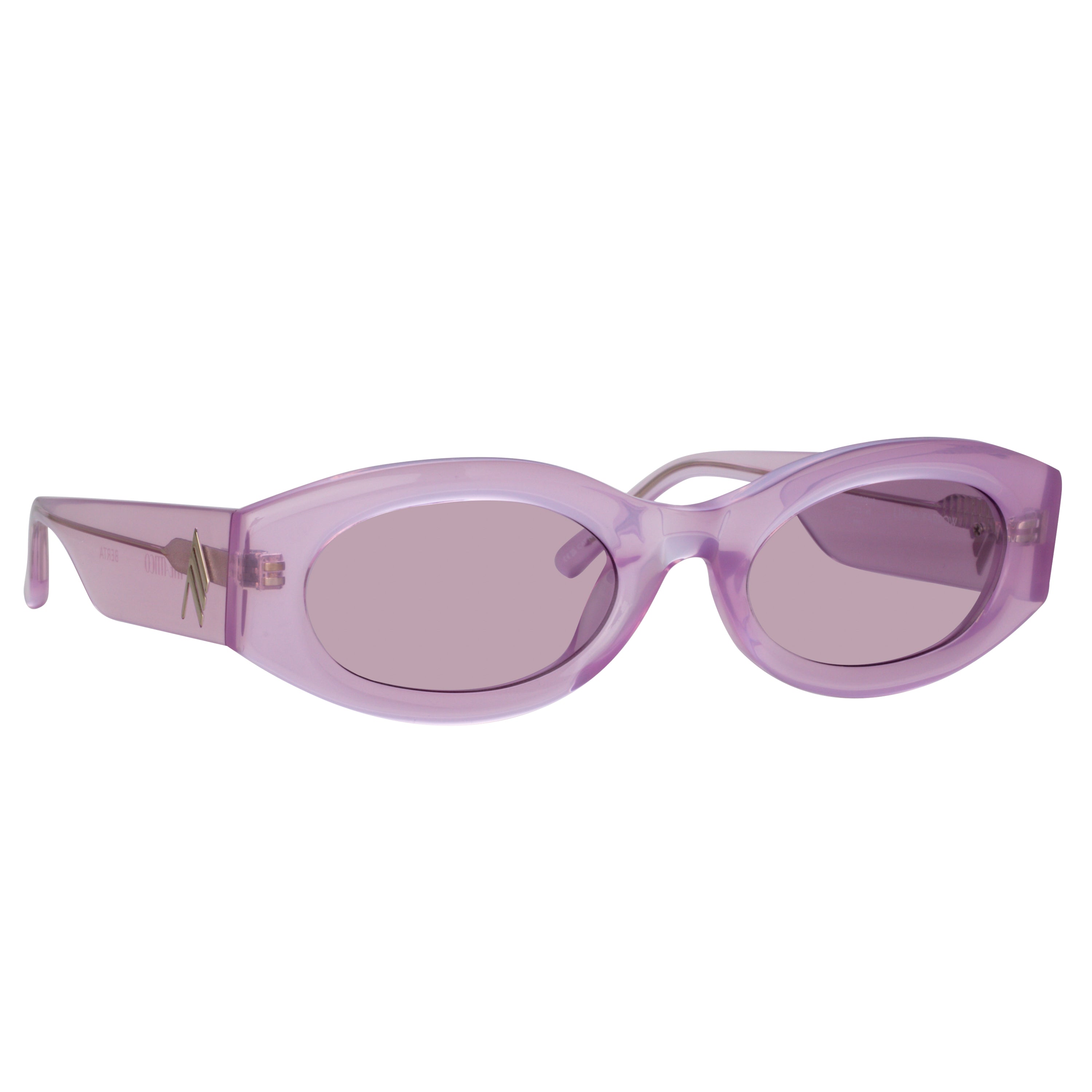 Berta Oval Sunglasses in Pink