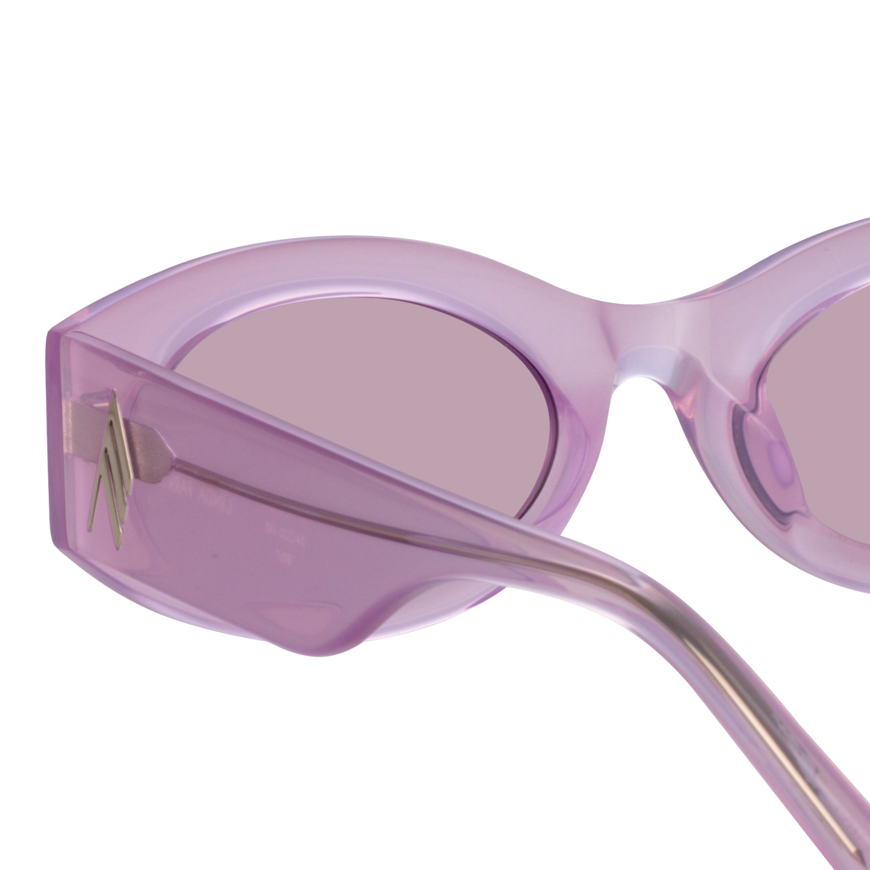 Berta Oval Sunglasses in Pink