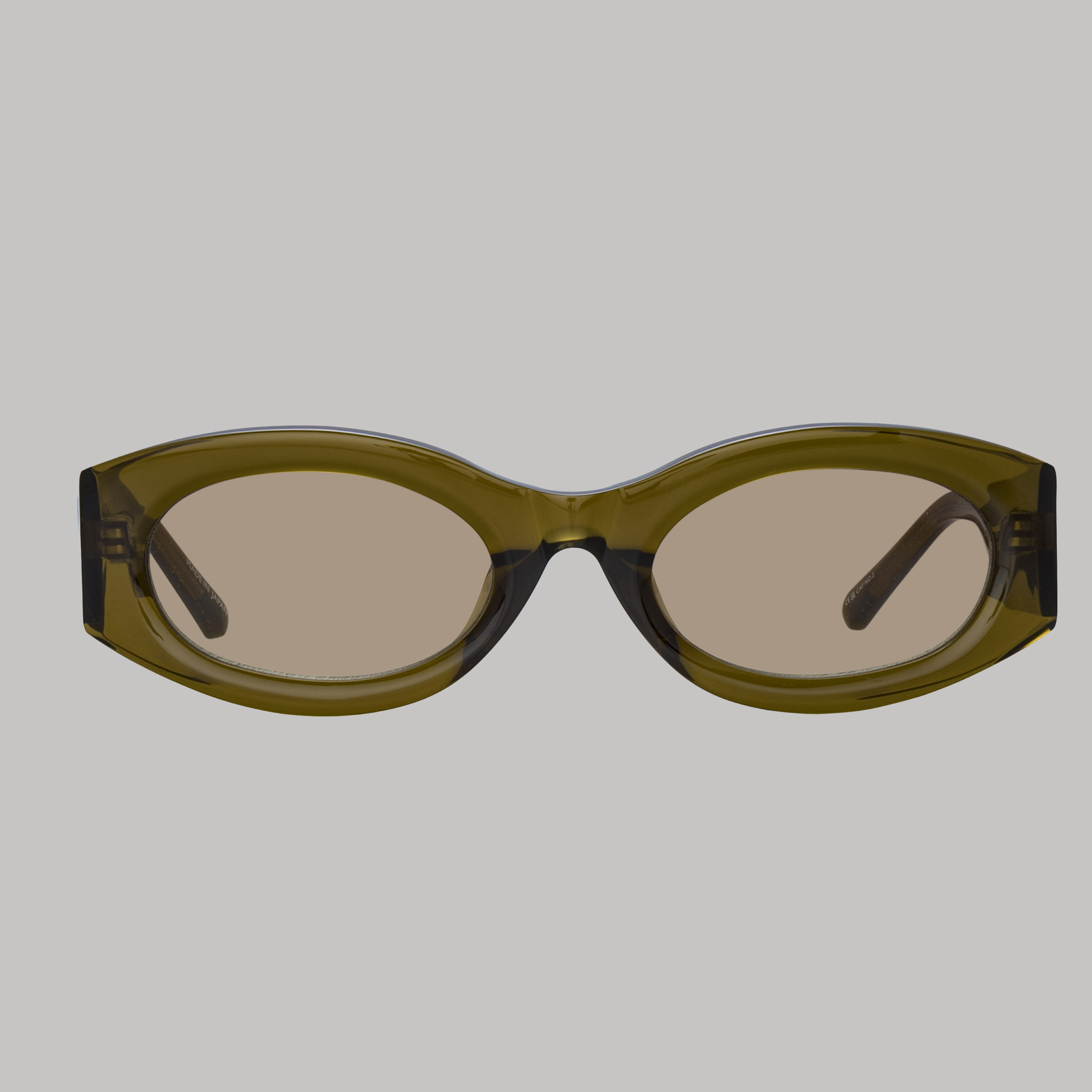 Berta Oval Sunglasses in Olive