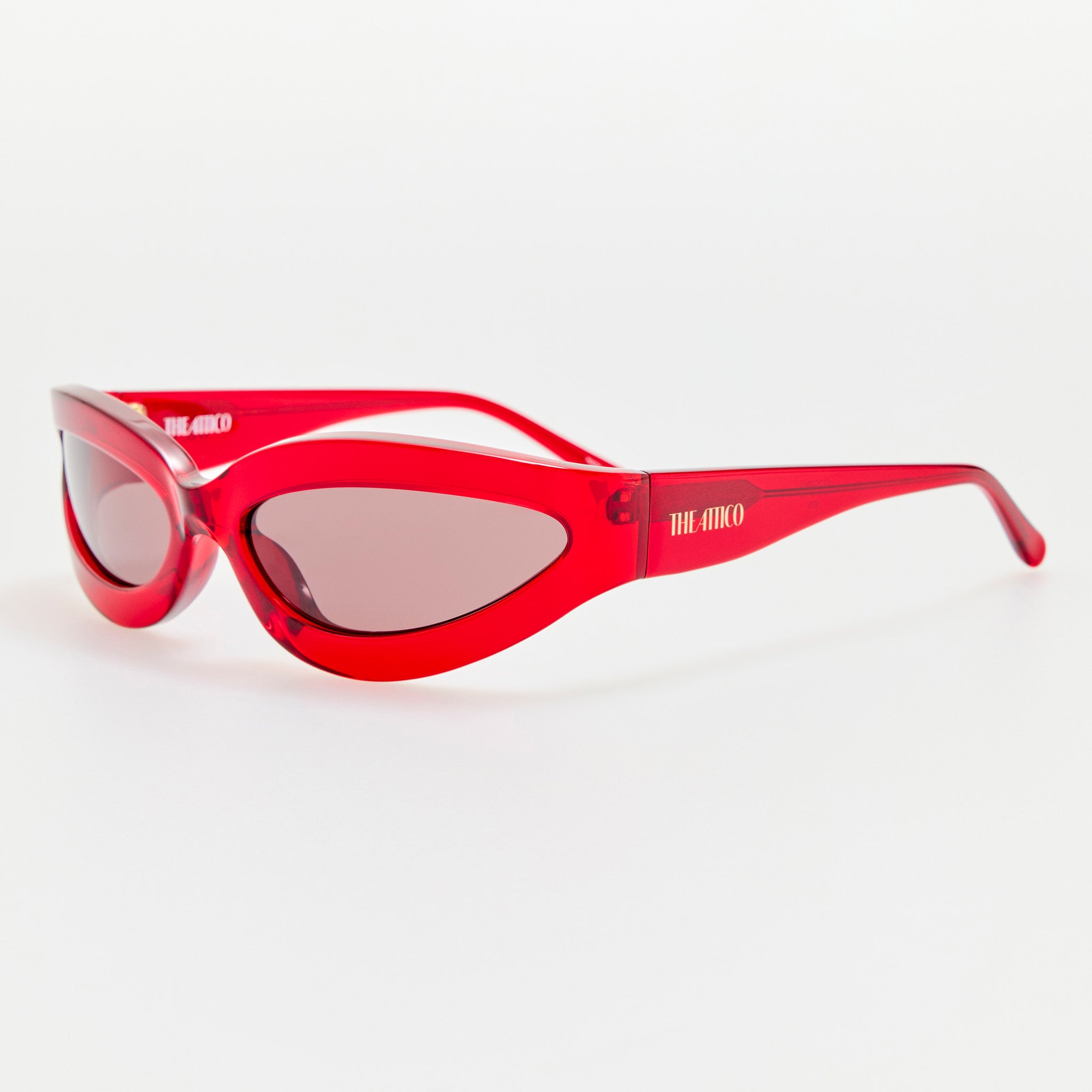 Agnes Wrap Sunglasses in Red
