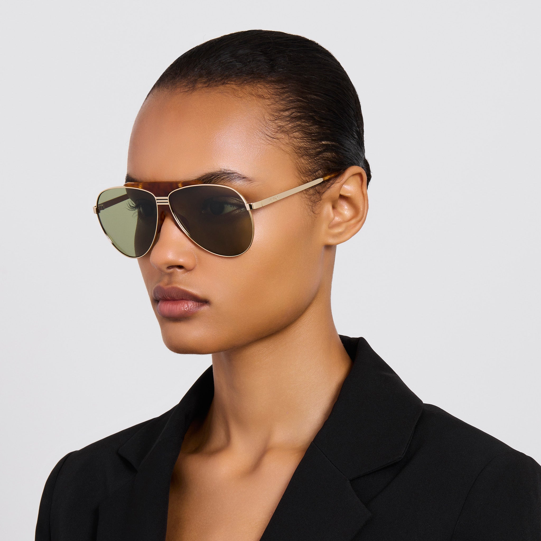 Amelia Sunglasses in Gold and Green