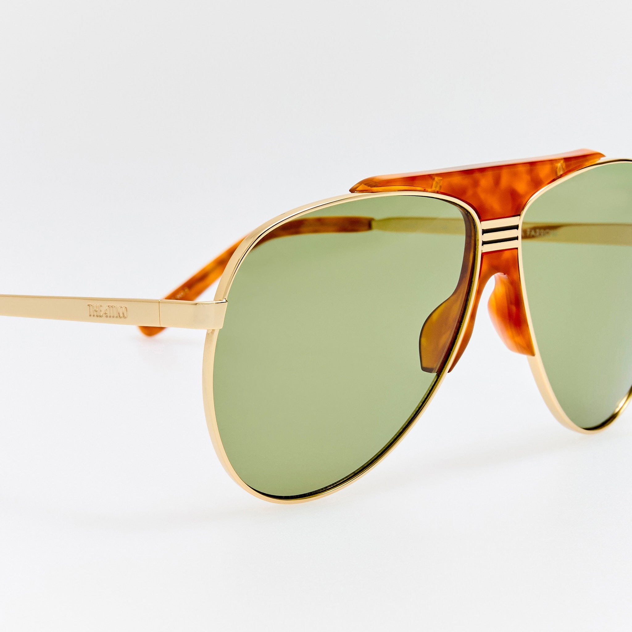 Amelia Sunglasses in Gold and Green