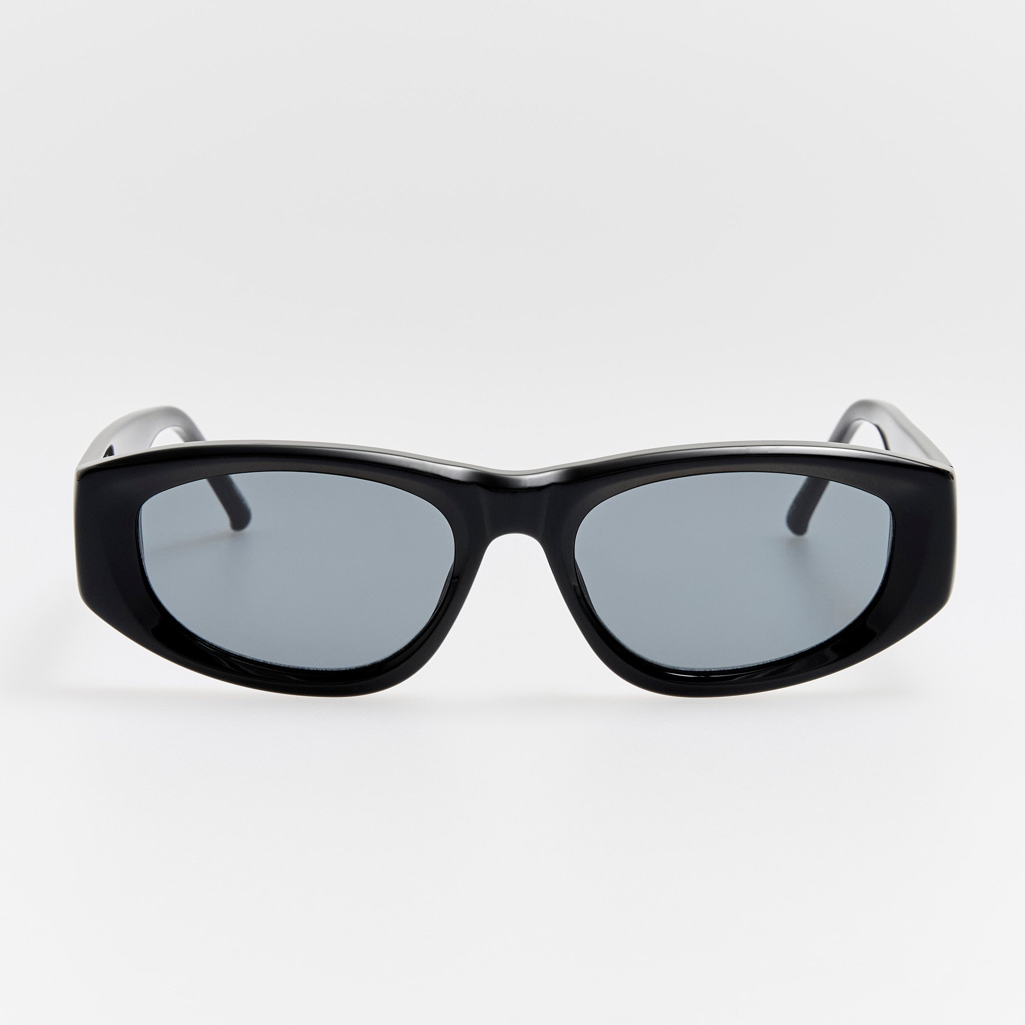 Maya D-Frame Sunglasses in Black and Grey