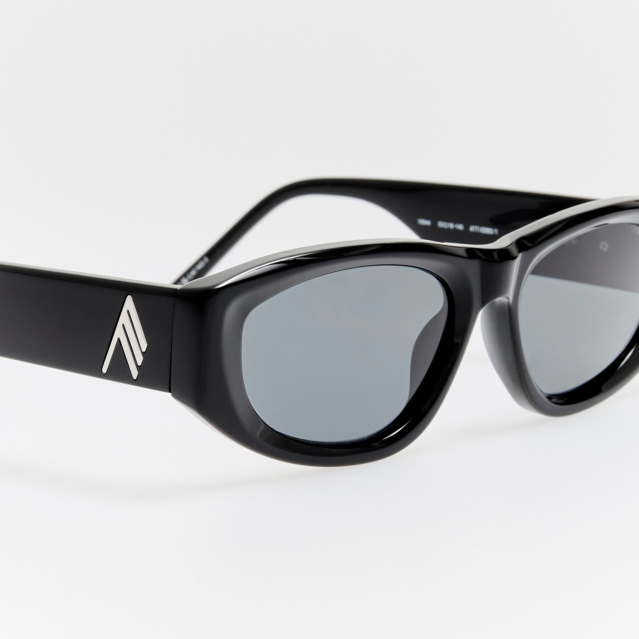 Maya D-Frame Sunglasses in Black and Grey