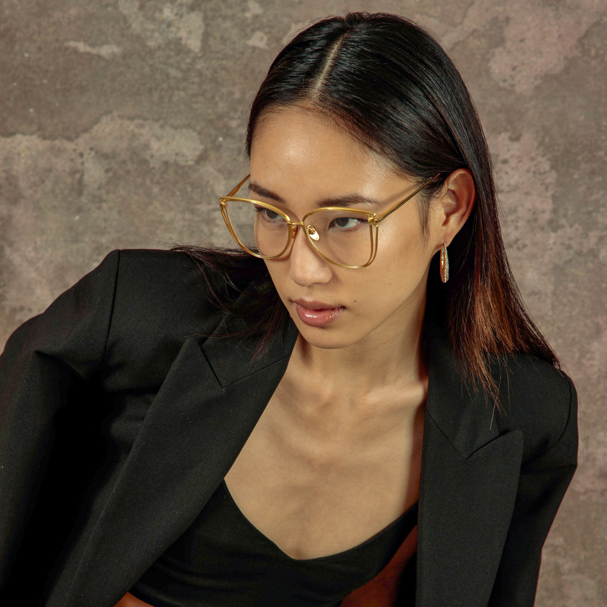 Dinah Optical Frame in 22K Yellow Gold