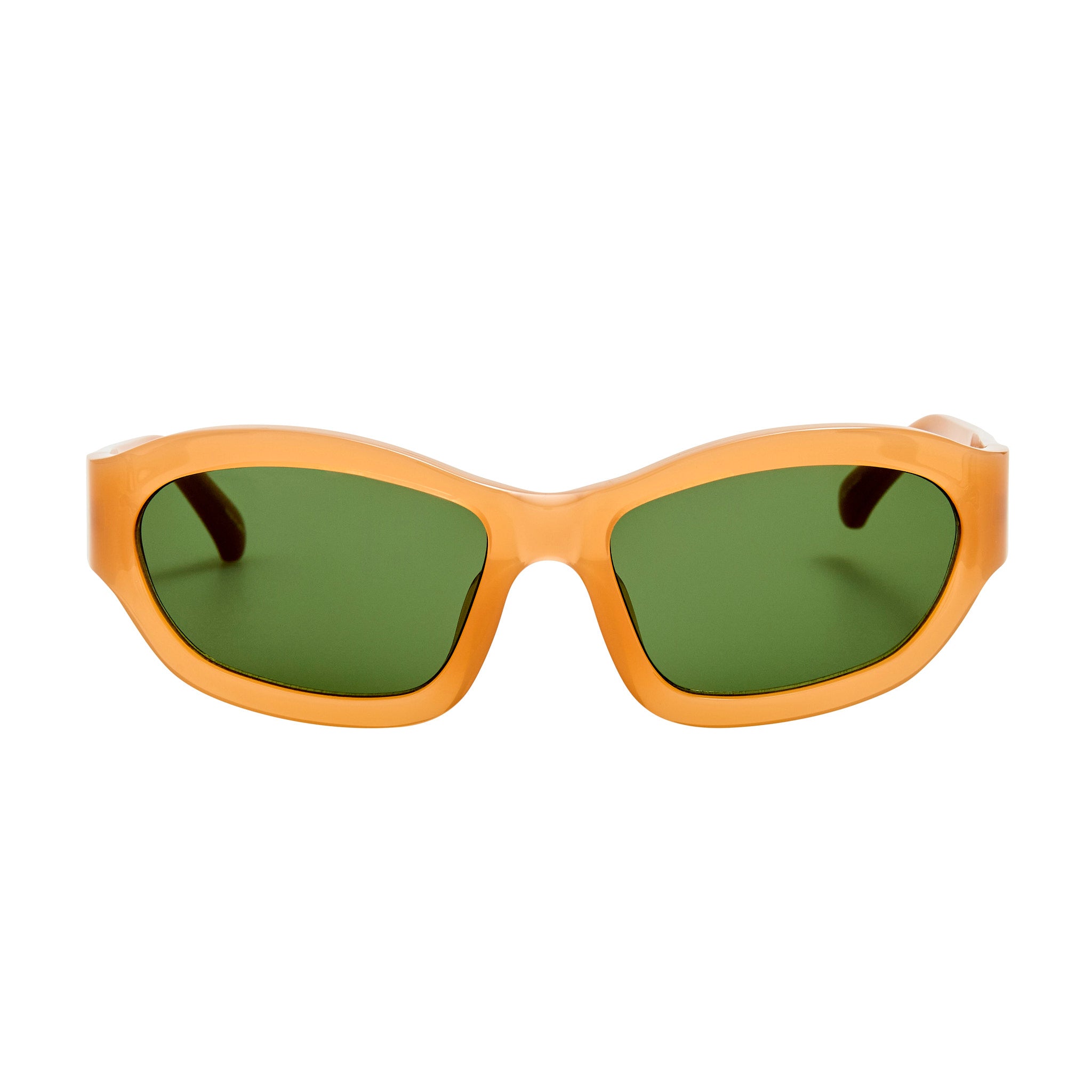 Wrap Sunglasses in Dark Camel