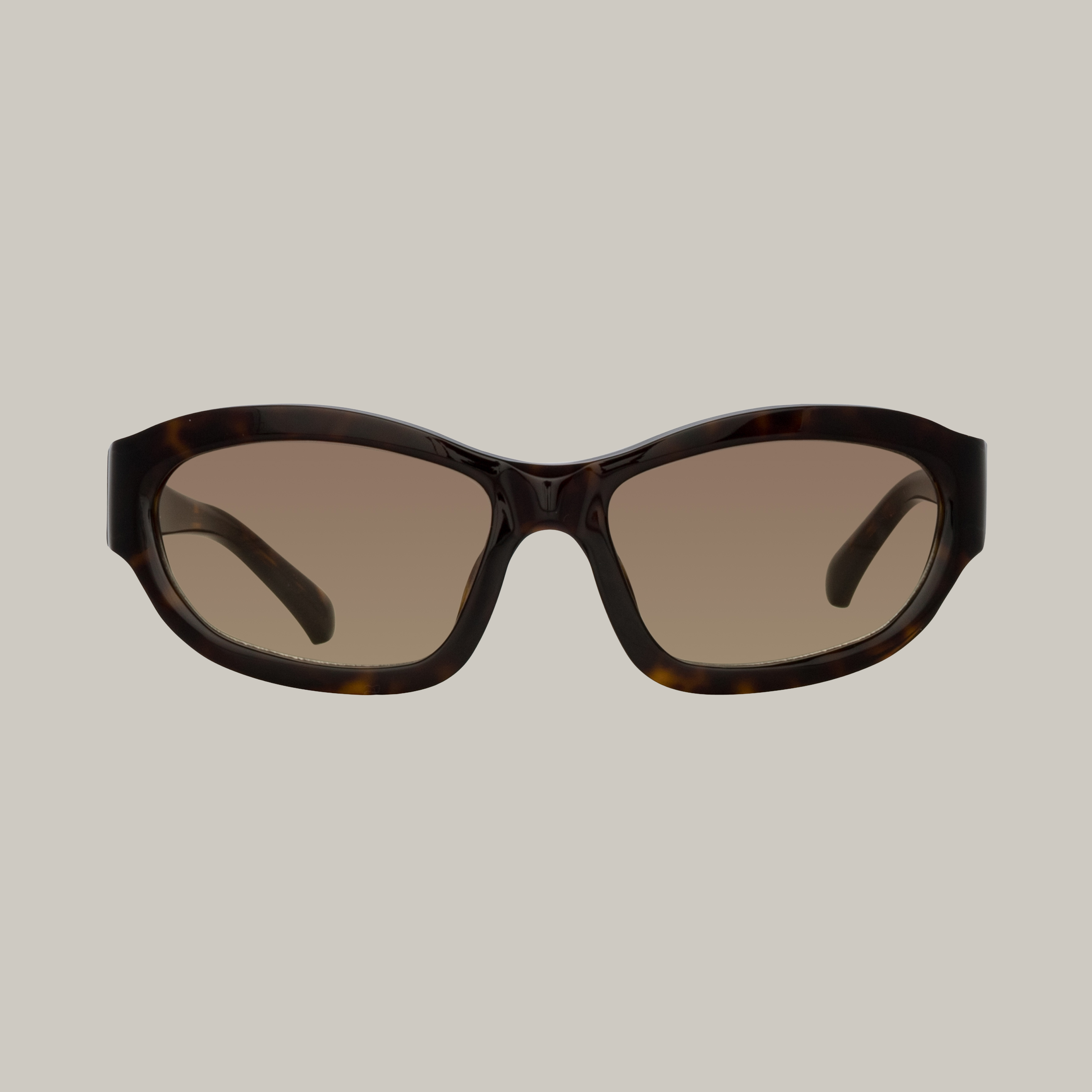 Wrap Sunglasses in Dark Tortoiseshell