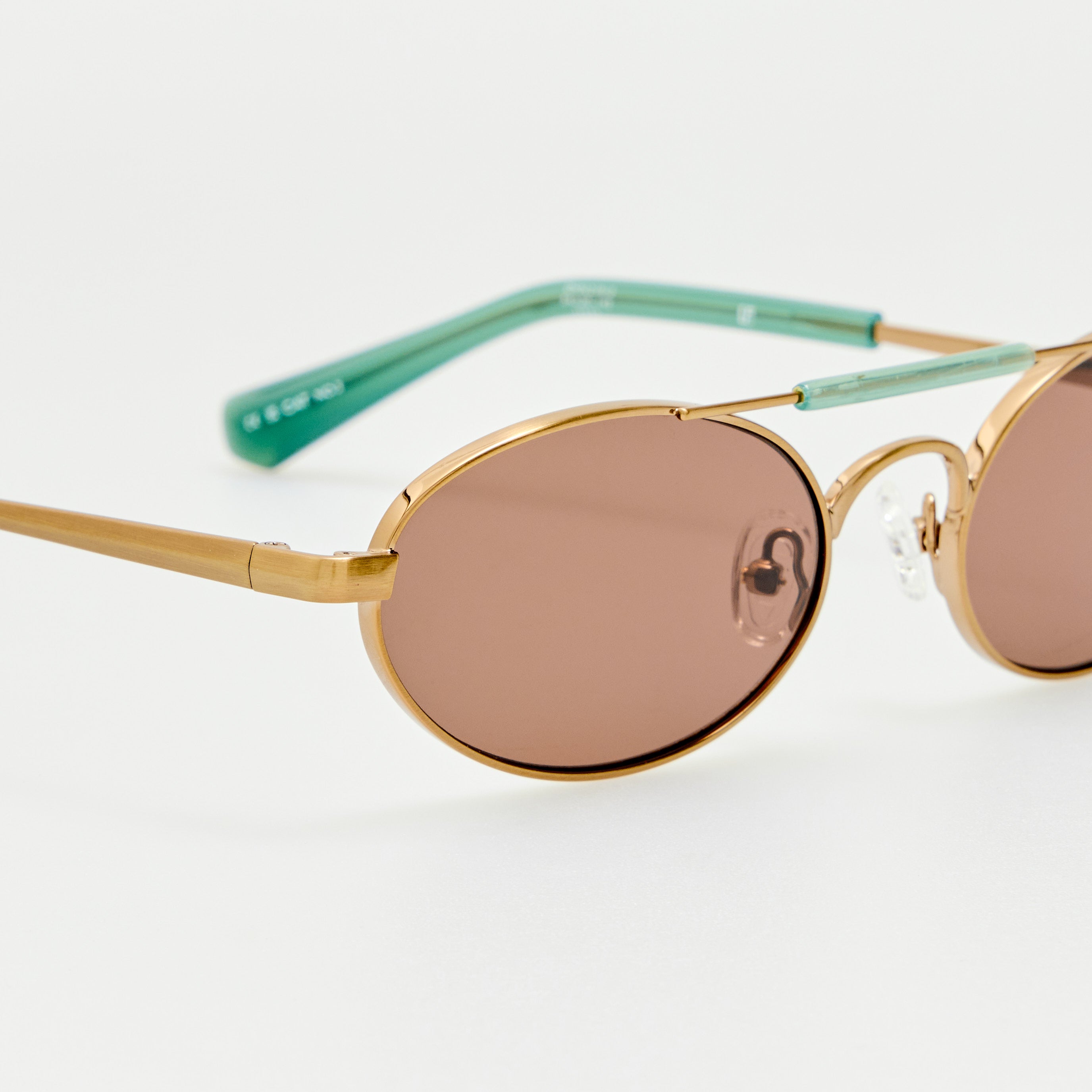 Oval Sunglasses in Gold and Blue