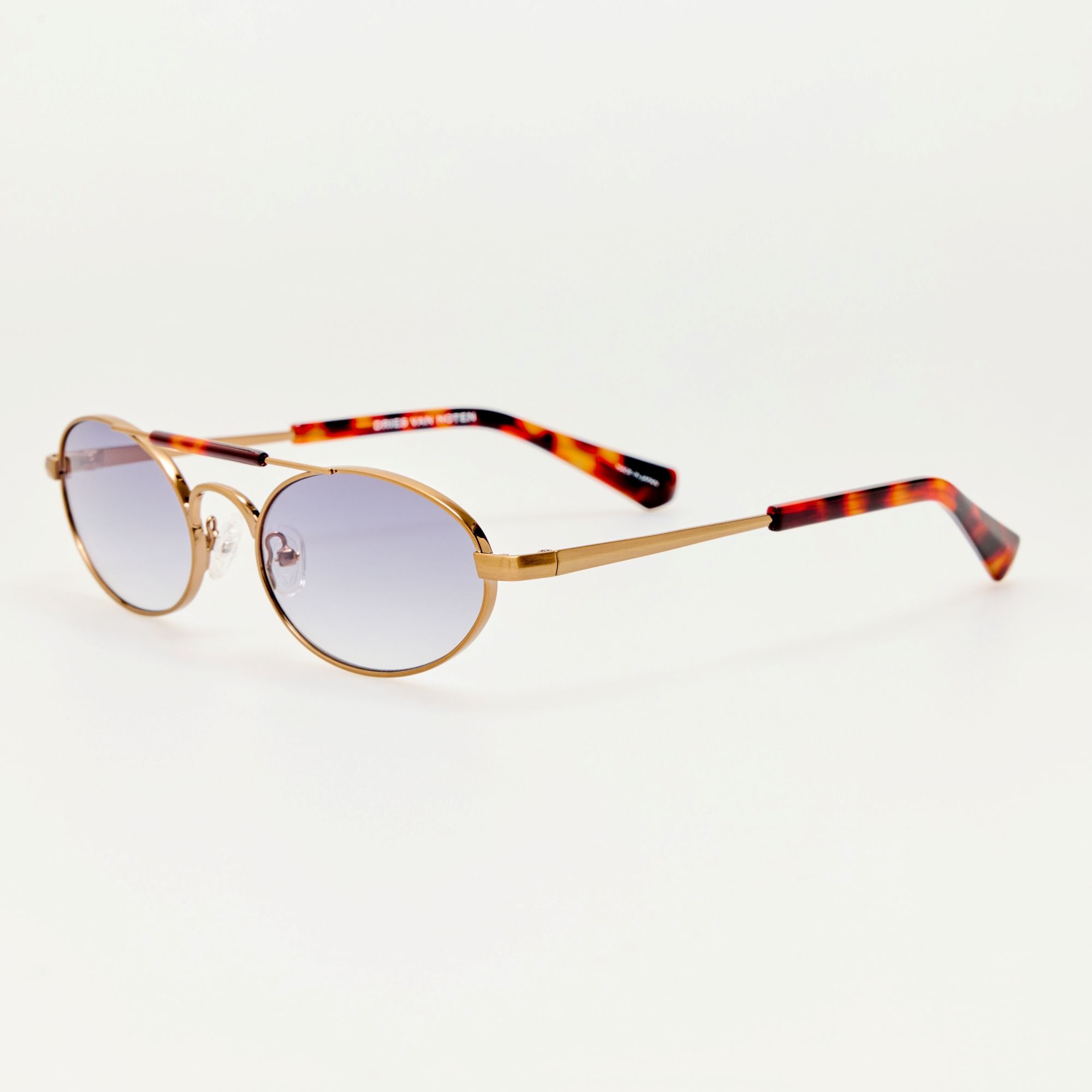 Oval Sunglasses in Gold and Tortoiseshell