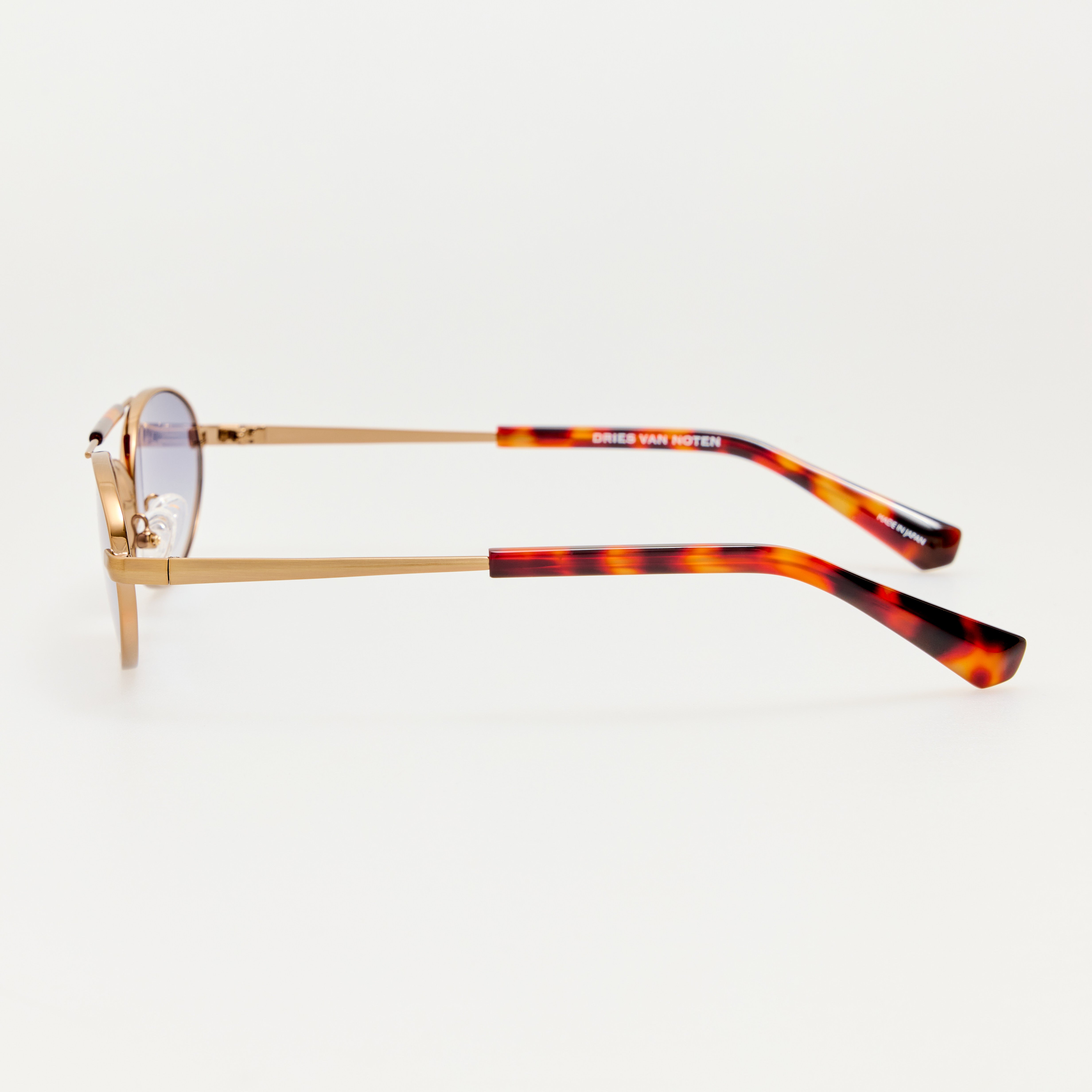 Oval Sunglasses in Gold and Tortoiseshell
