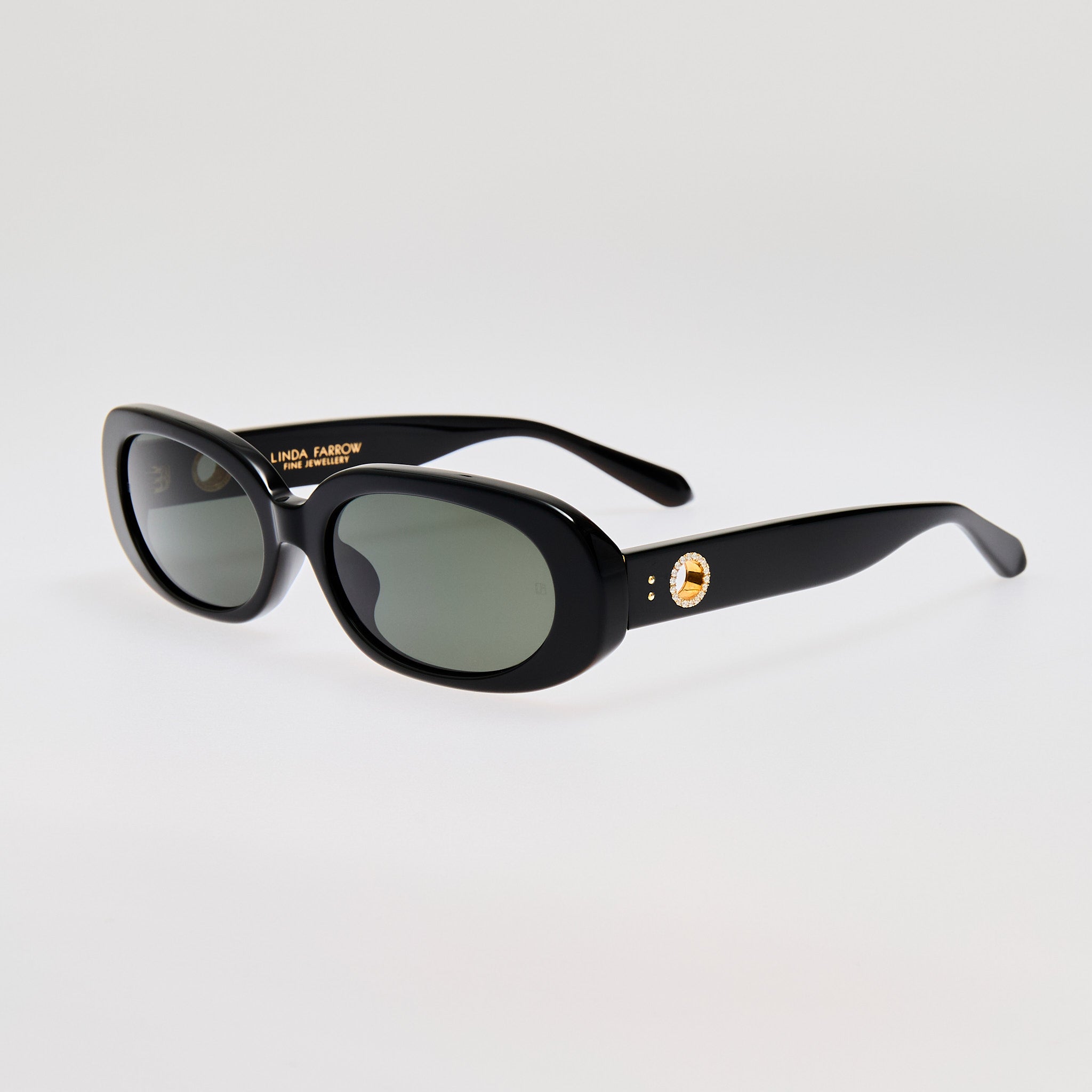 Cara Sunglasses in Black with Diamond