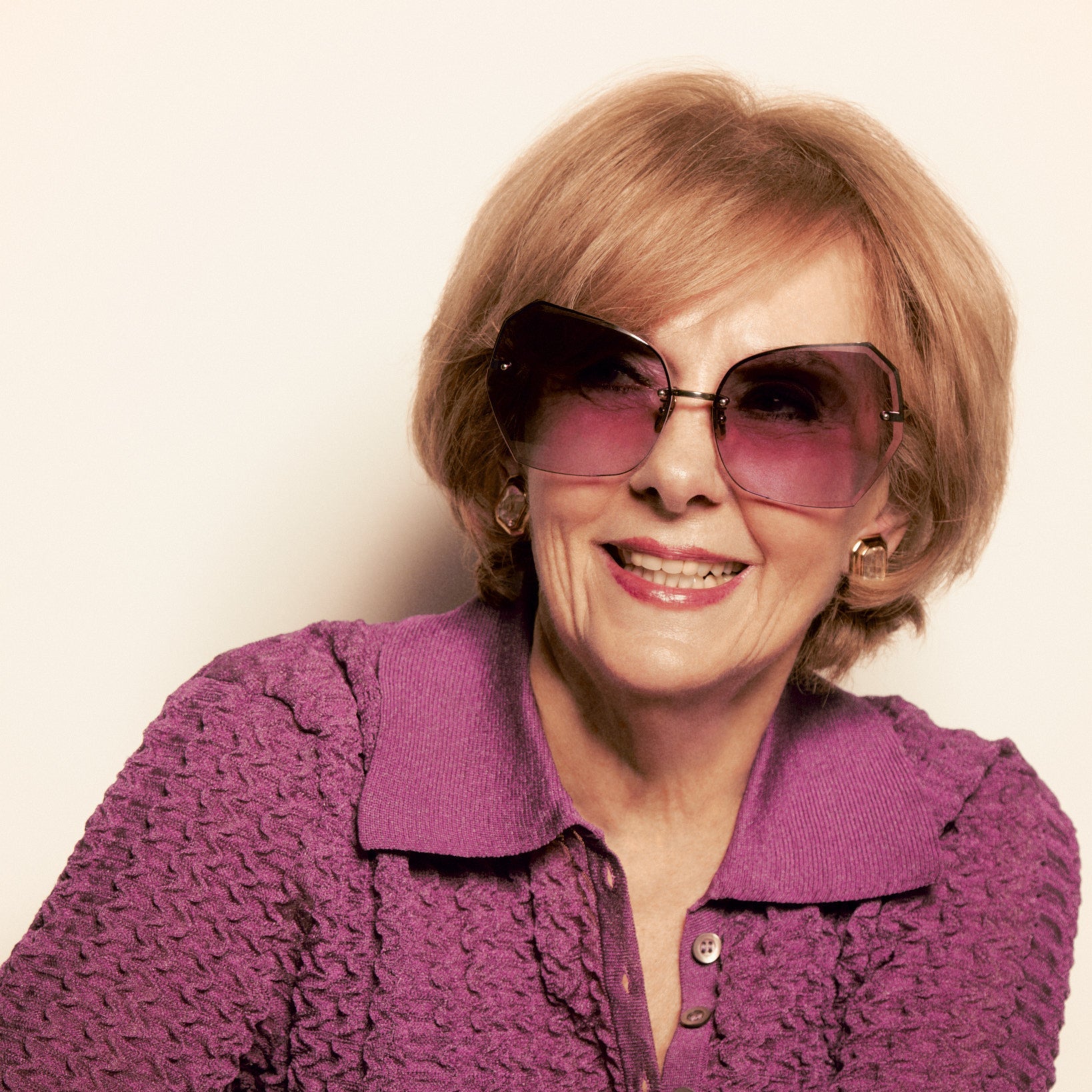 Lila Sunglasses in Purple and Gold