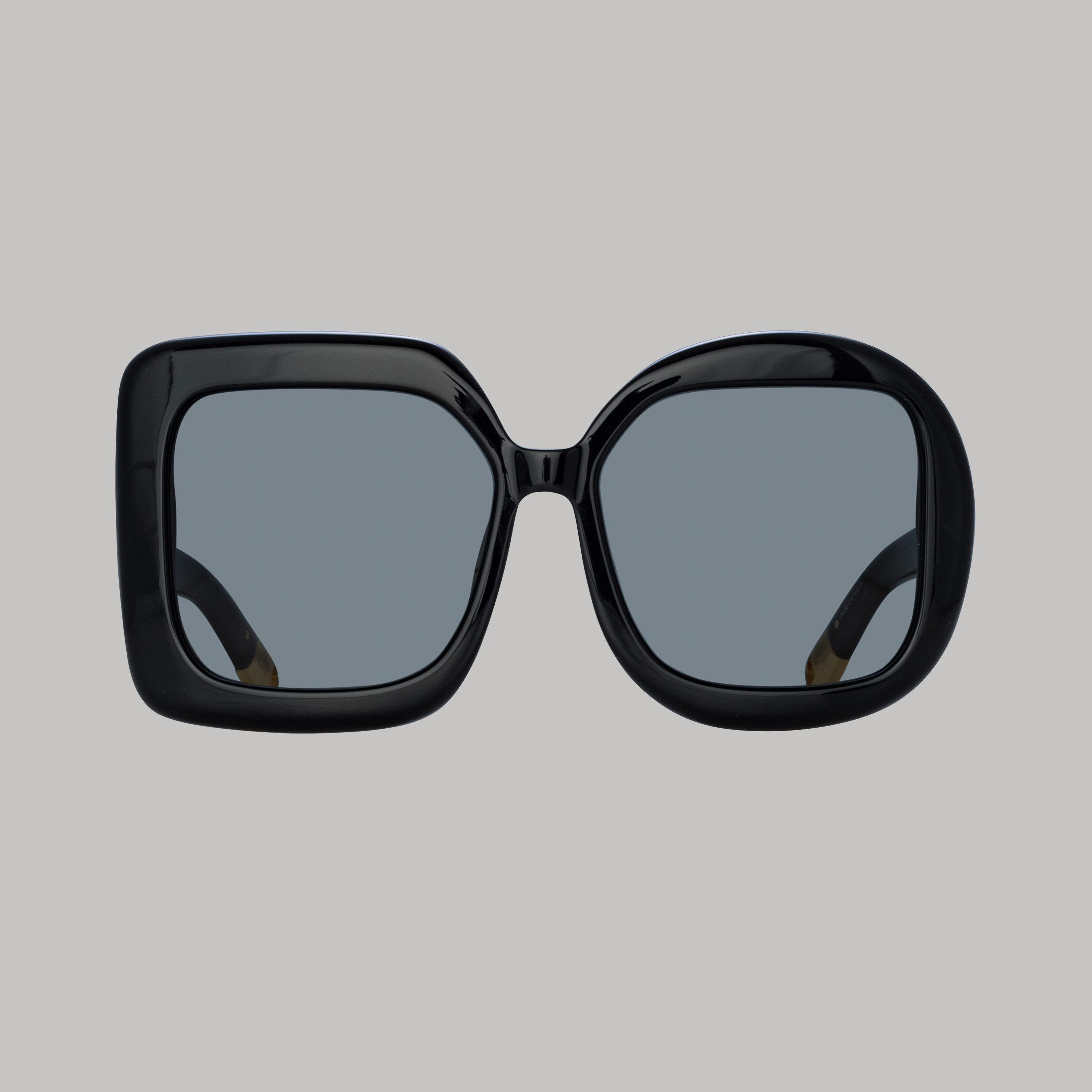 Carre Rond Square Sunglasses in Black