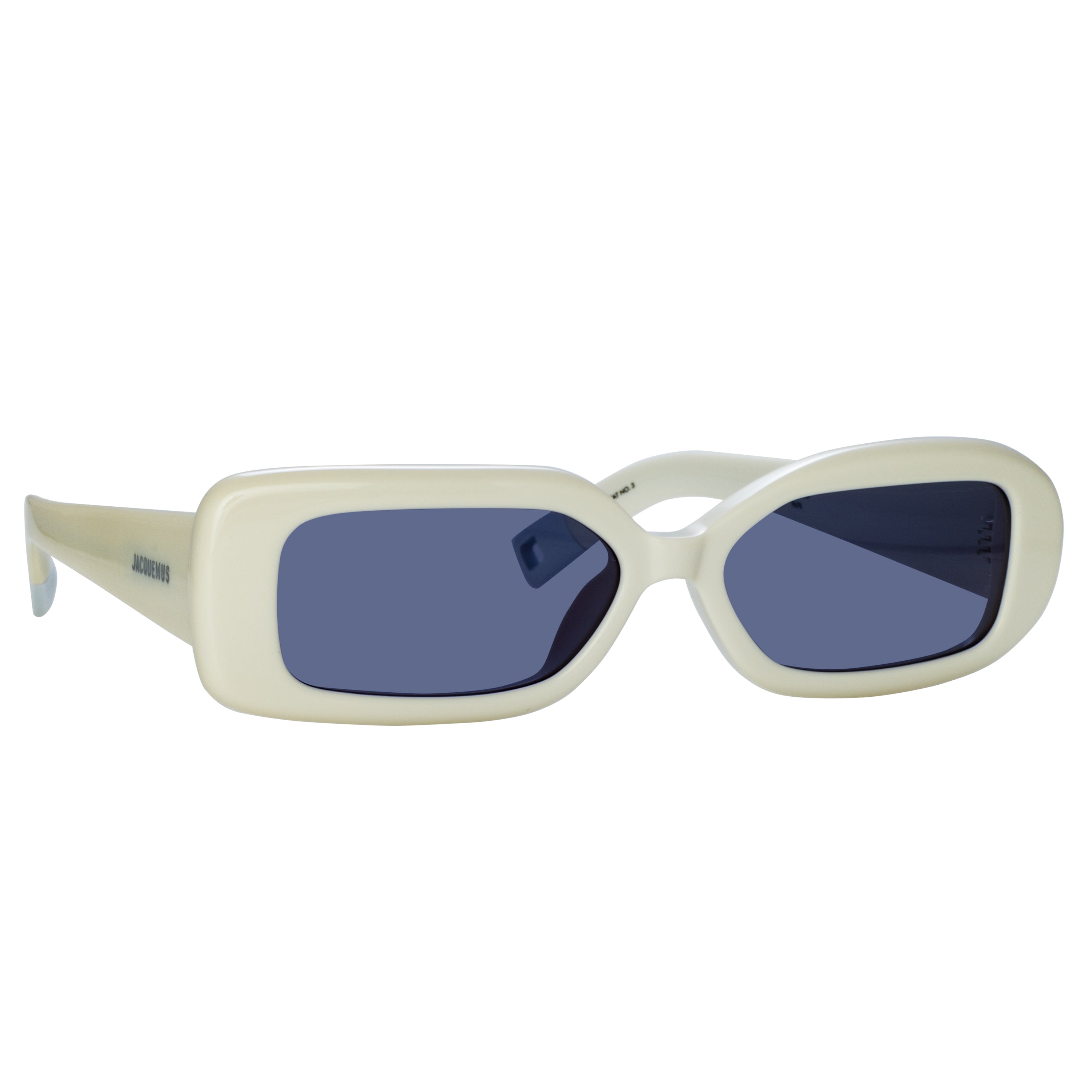 Rond Carre Rectangular Sunglasses in White