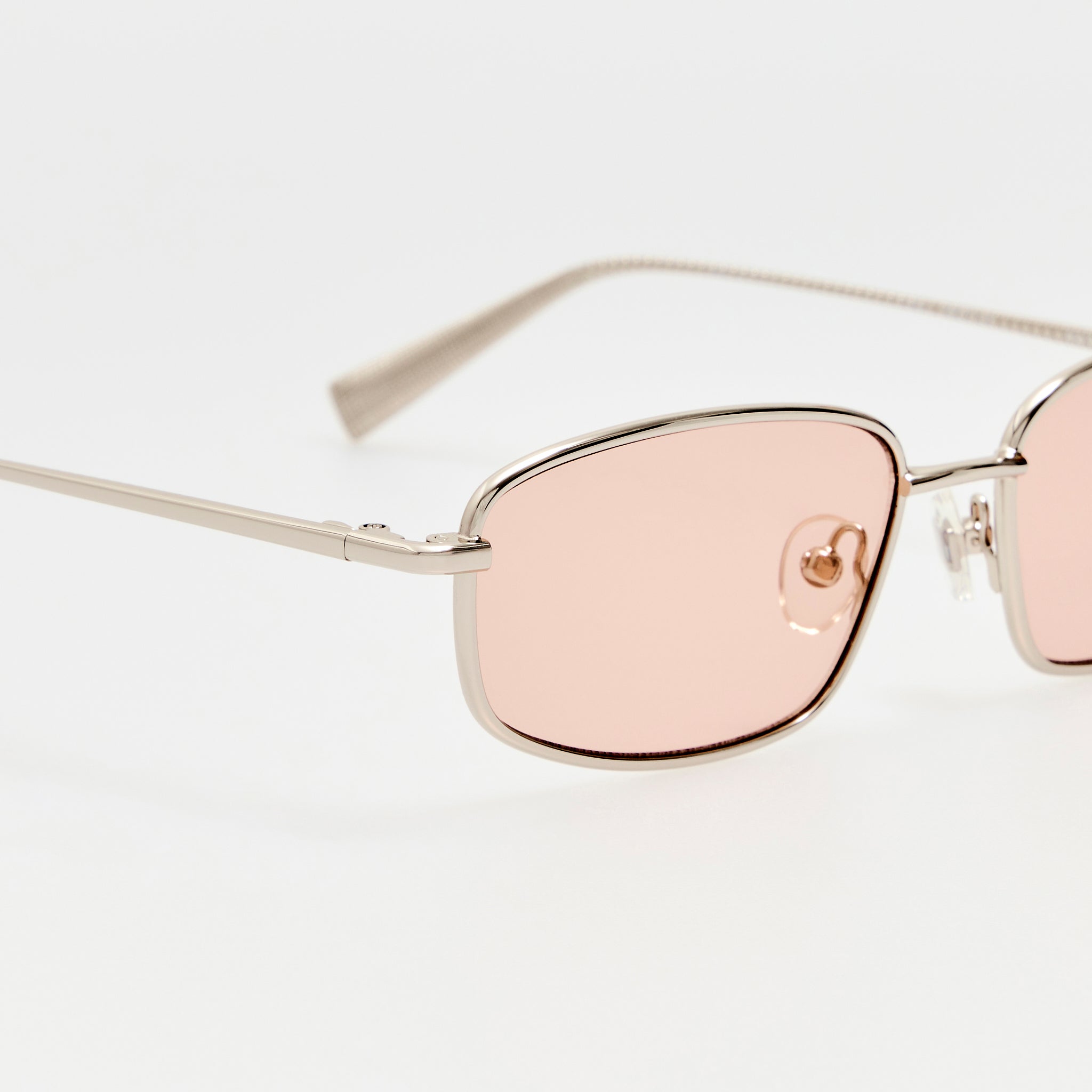 Palma Sunglasses in Silver and Blush