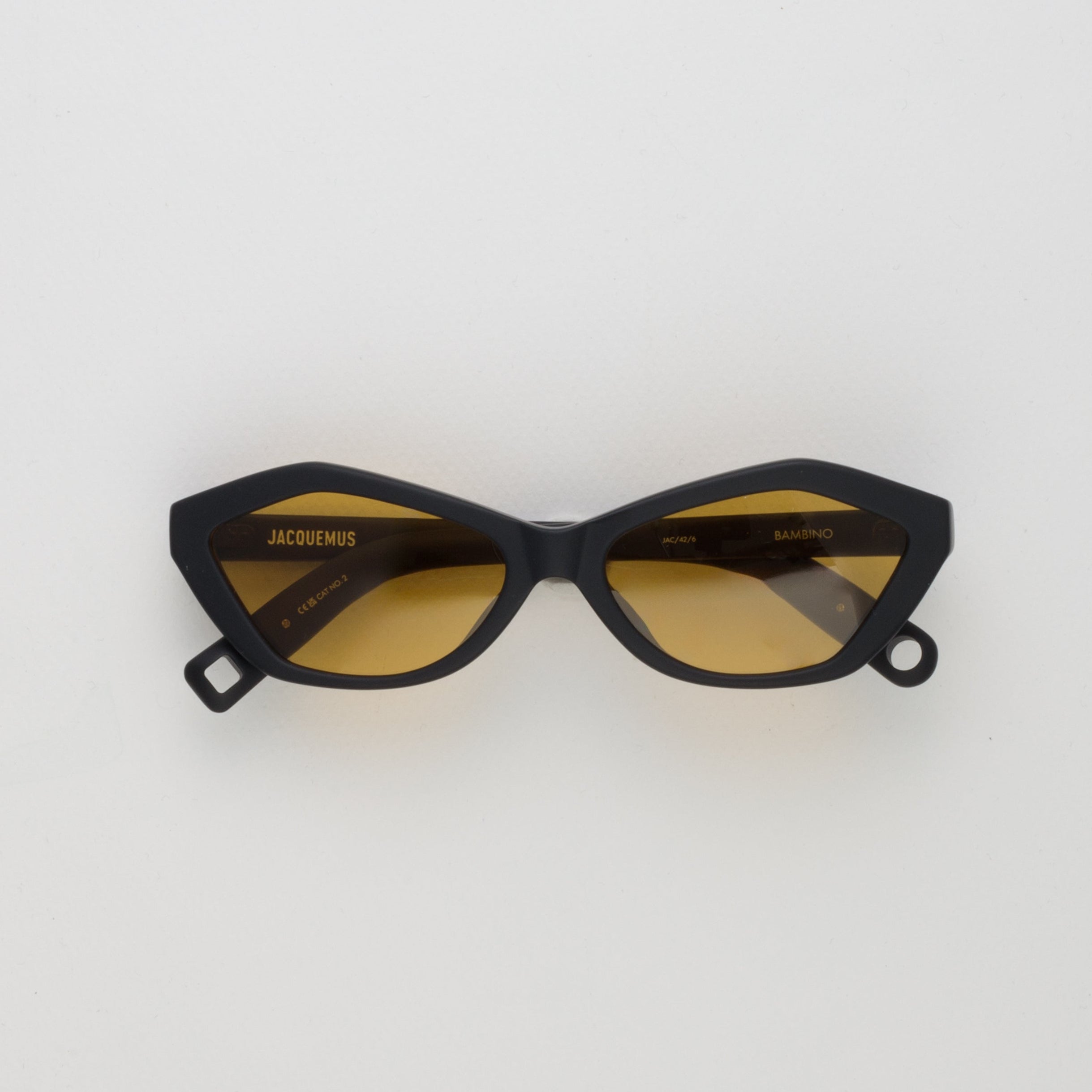Bambino Angular Sunglasses in Matt Black