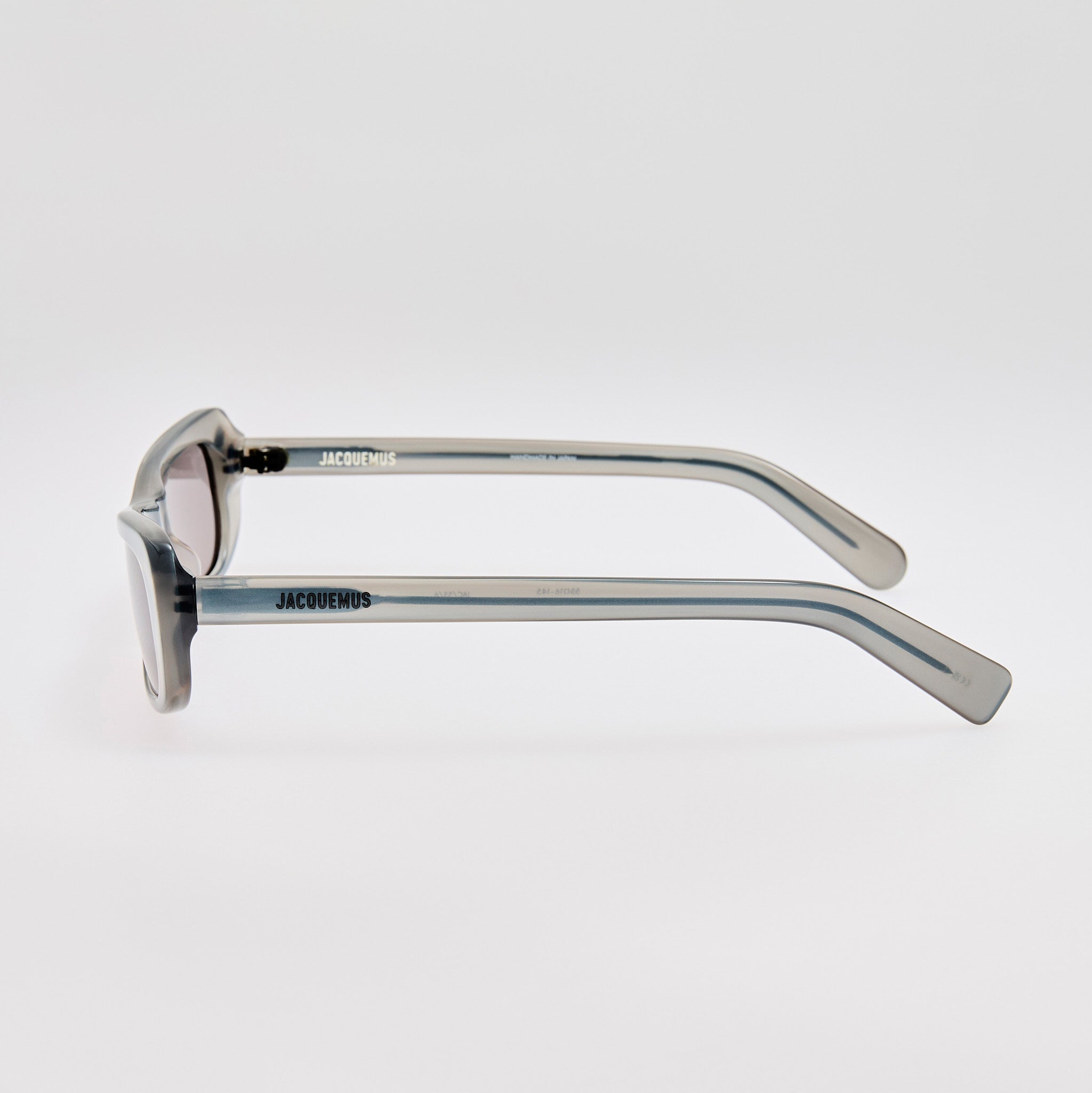 Capri Rectangular Sunglasses in Metallic Grey