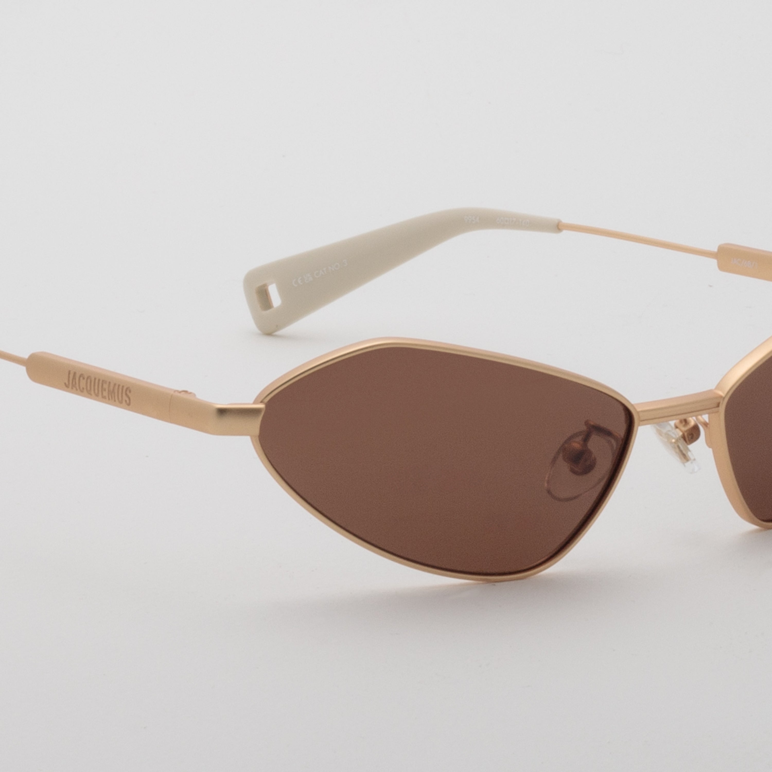 Bambino Angular Metal Sunglasses in Matt Gold