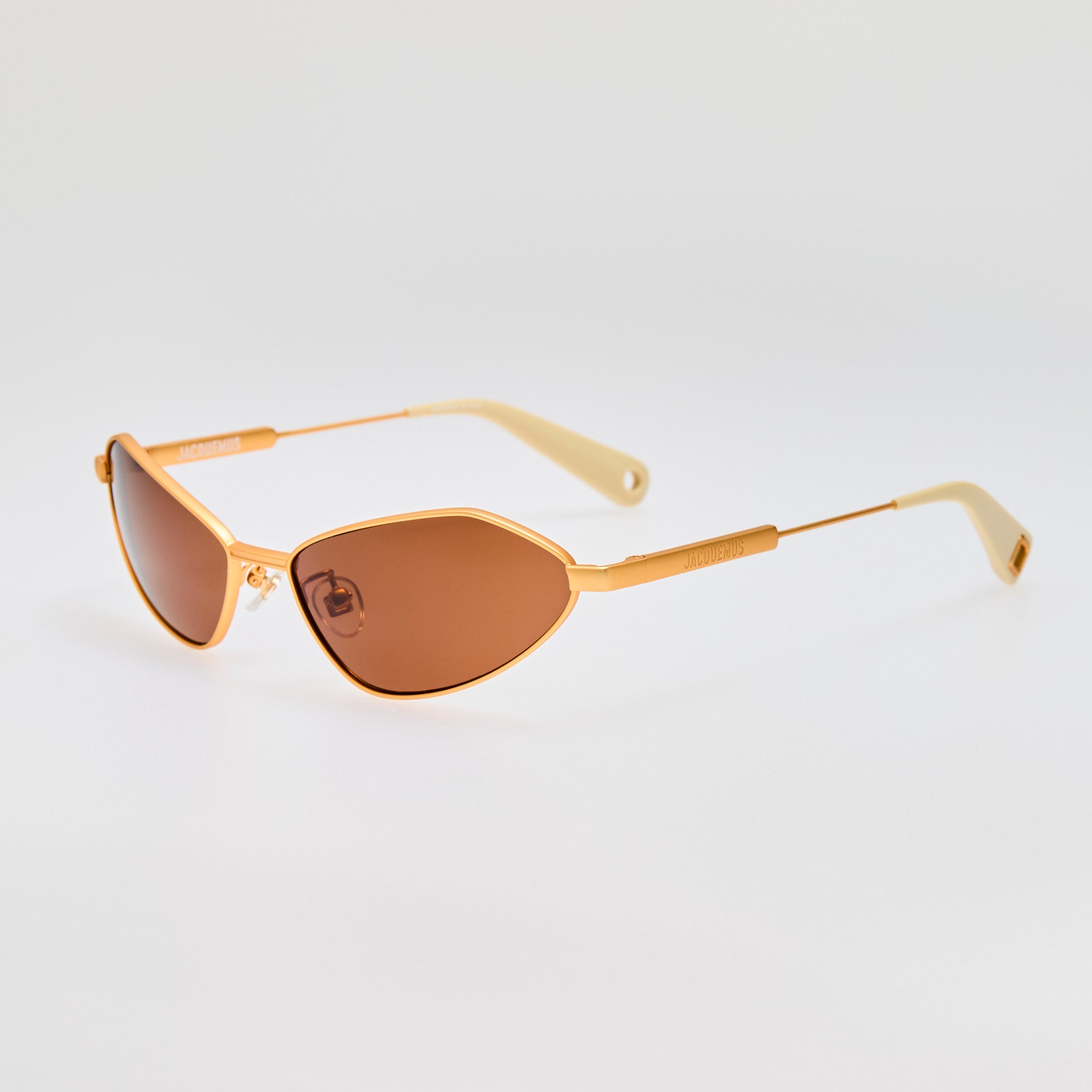 Bambino Angular Metal Sunglasses in Matt Gold
