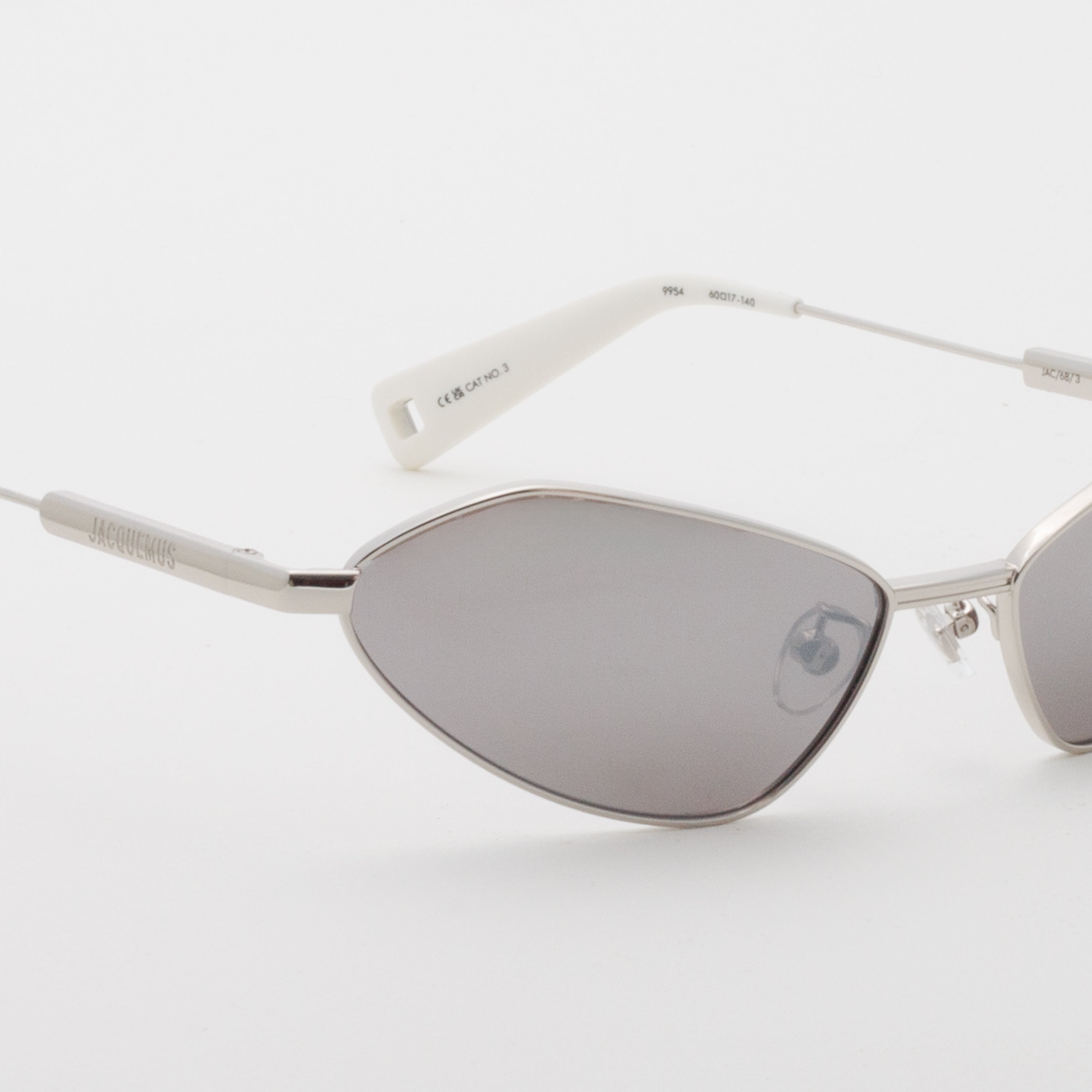 Bambino Angular Metal Sunglasses in Silver