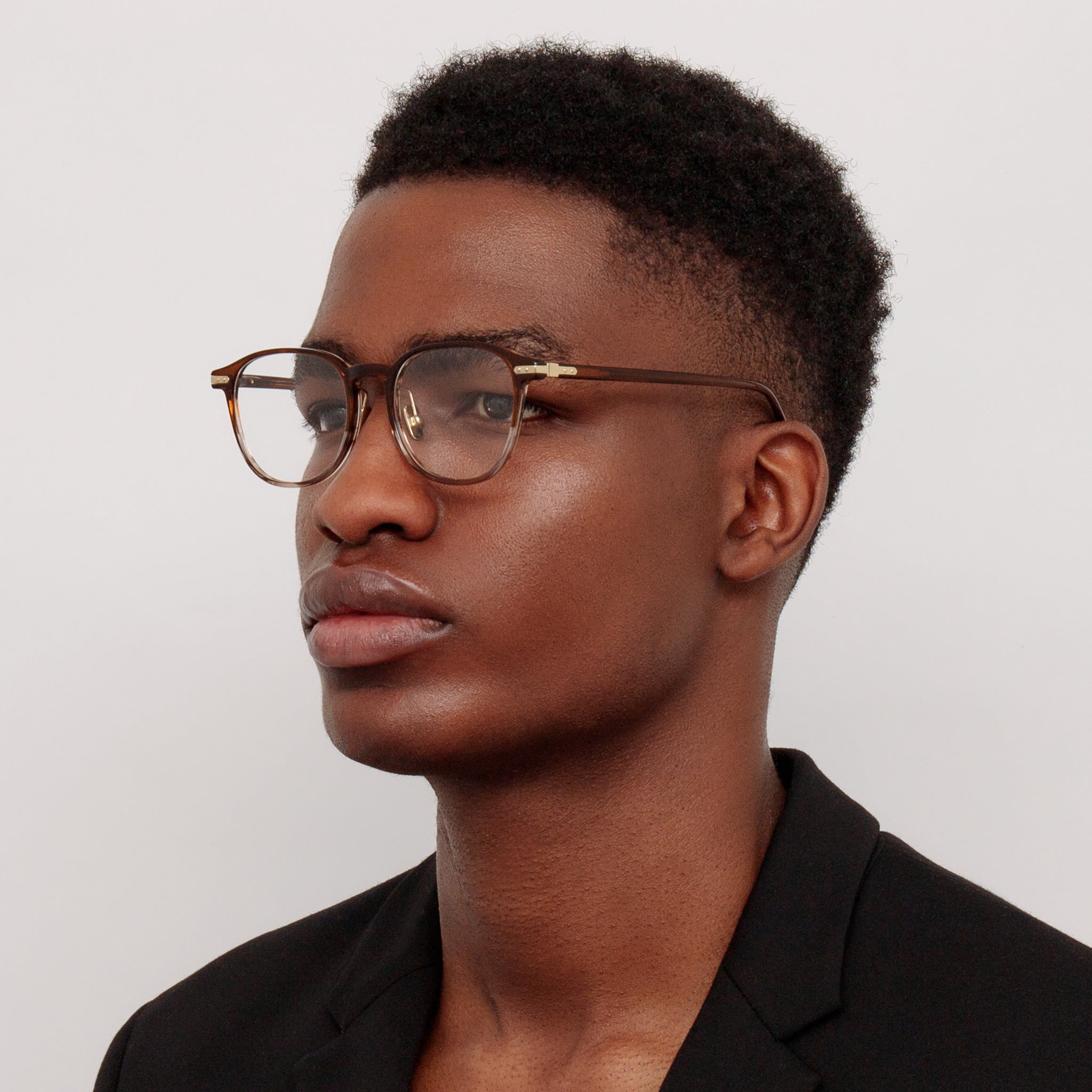 Arnold Angular Optical Frame in Caramel Horn