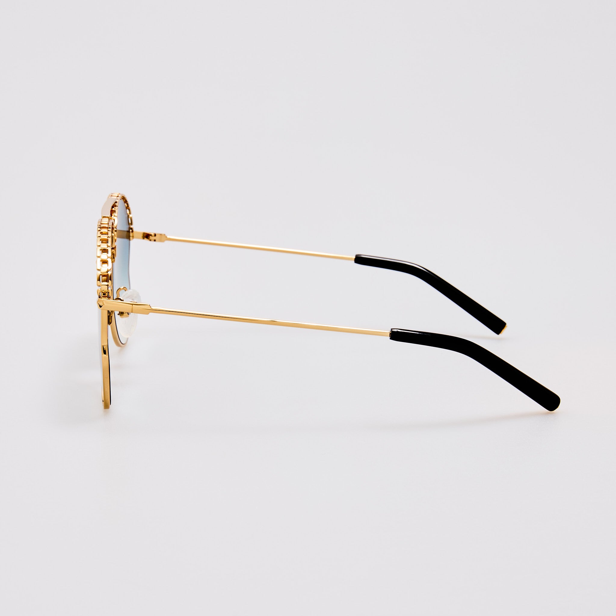 Kika Aviator Sunglasses in Aqua and Gold