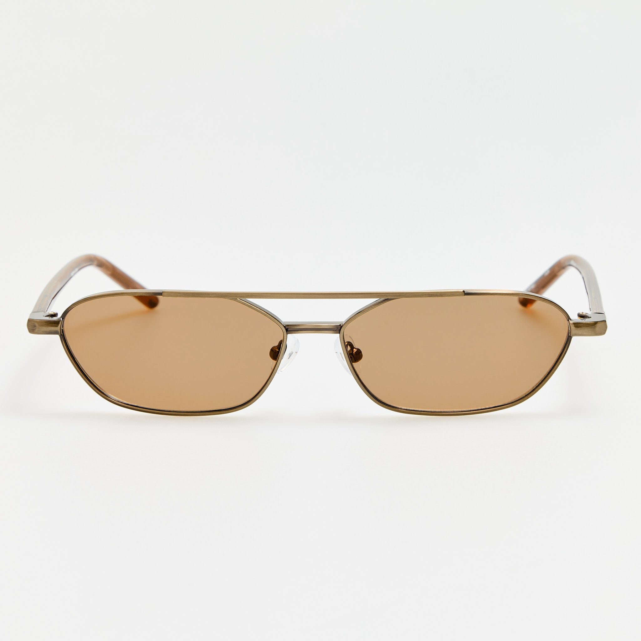 Kika Gloria Sunglasses in Antique Gold and Slate