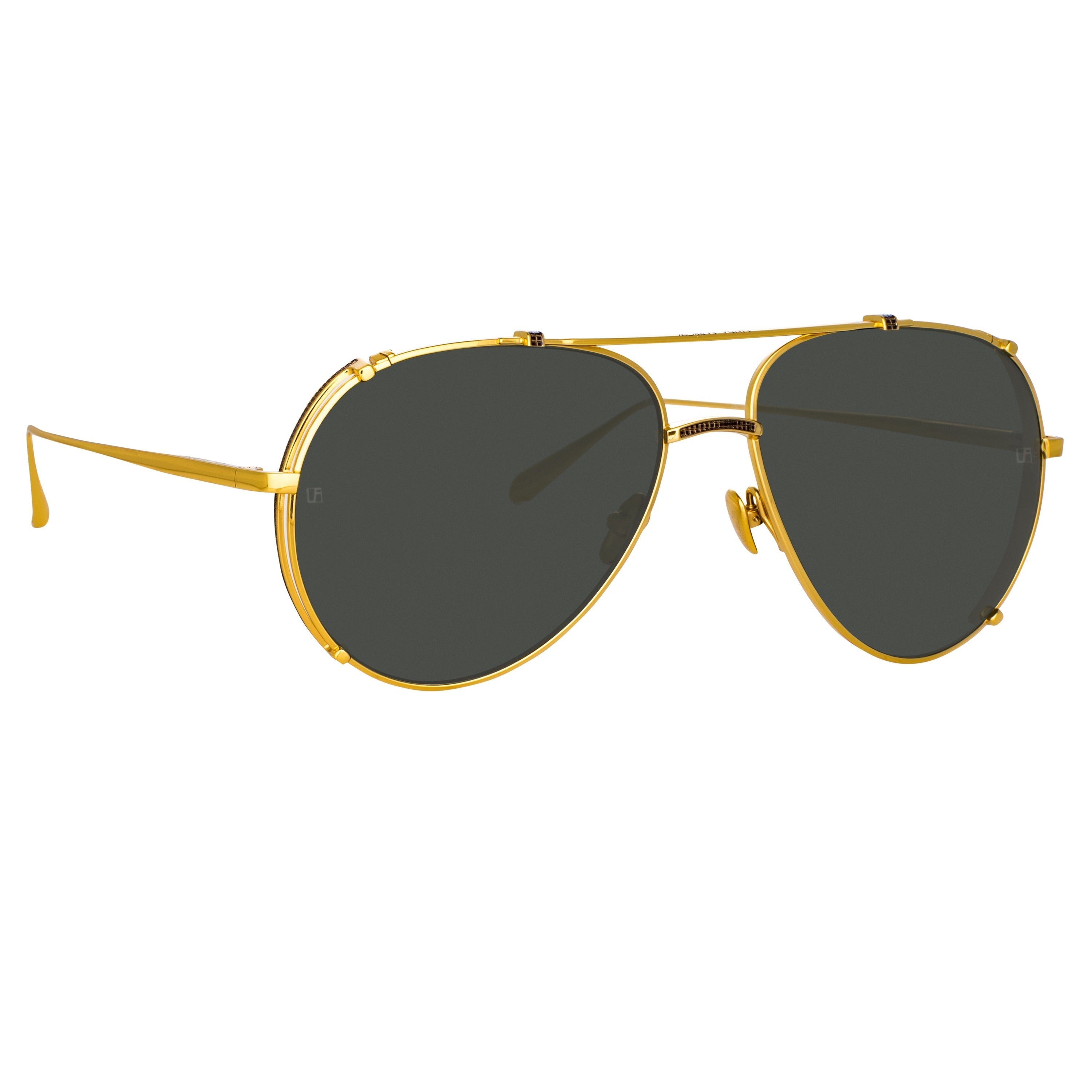 Newman Sunglasses in 22K Yellow Gold