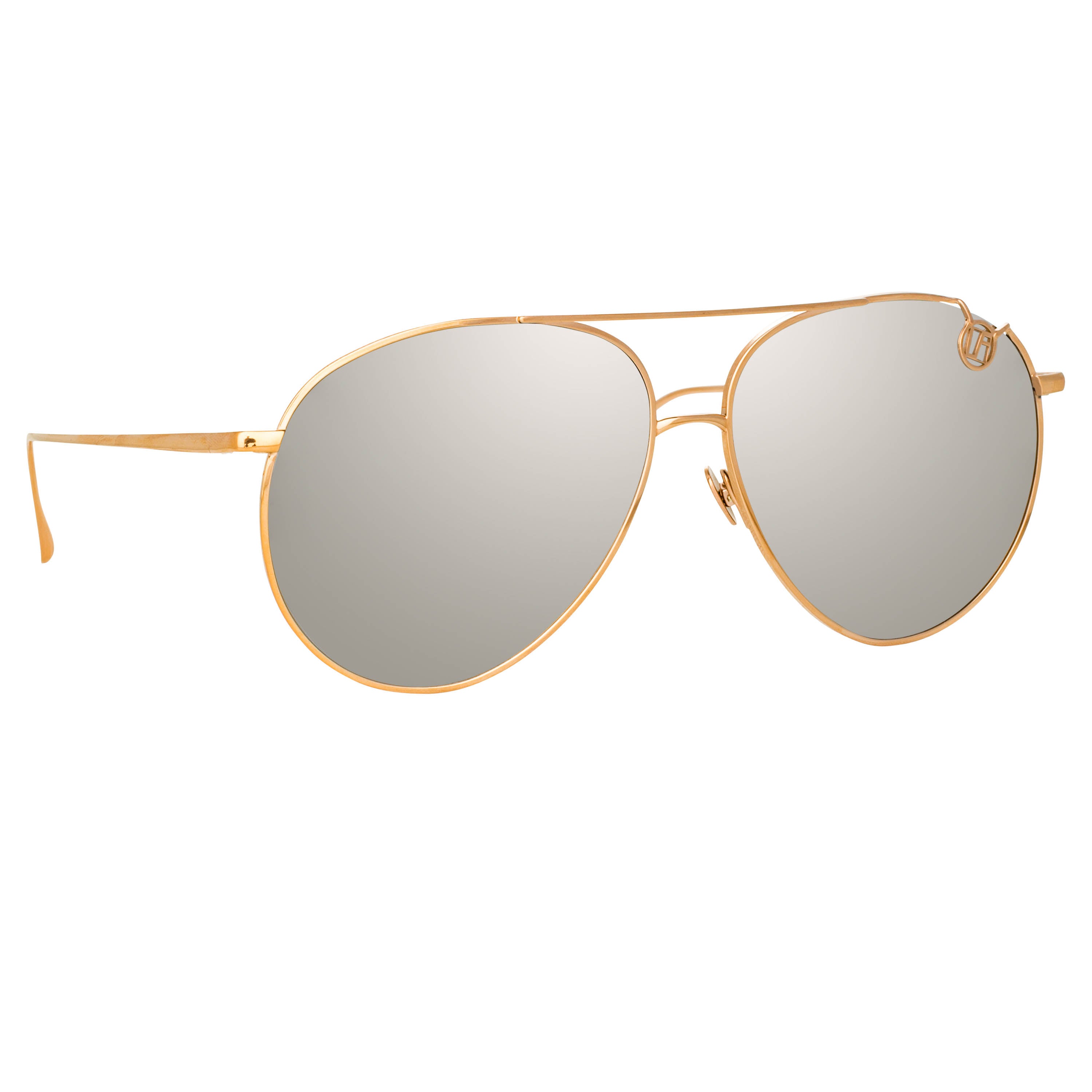 Joni Sunglasses in 18K Rose Gold and Platinum Lenses