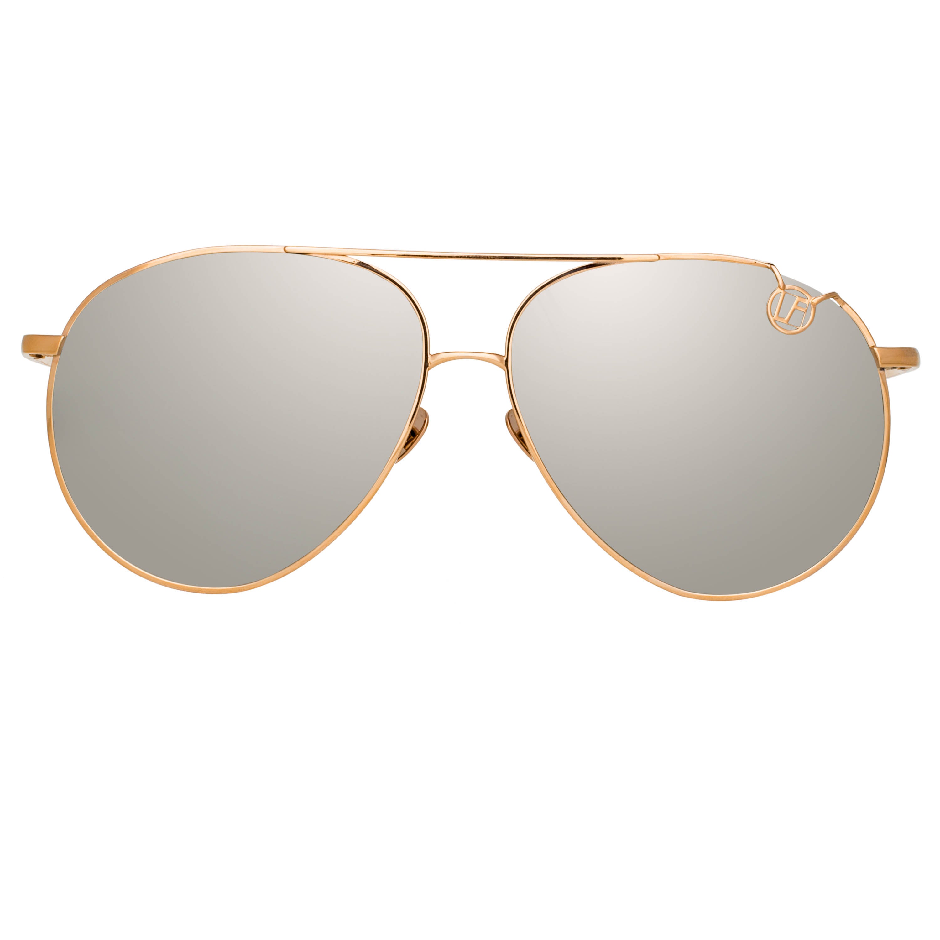 Joni Sunglasses in 18K Rose Gold and Platinum Lenses