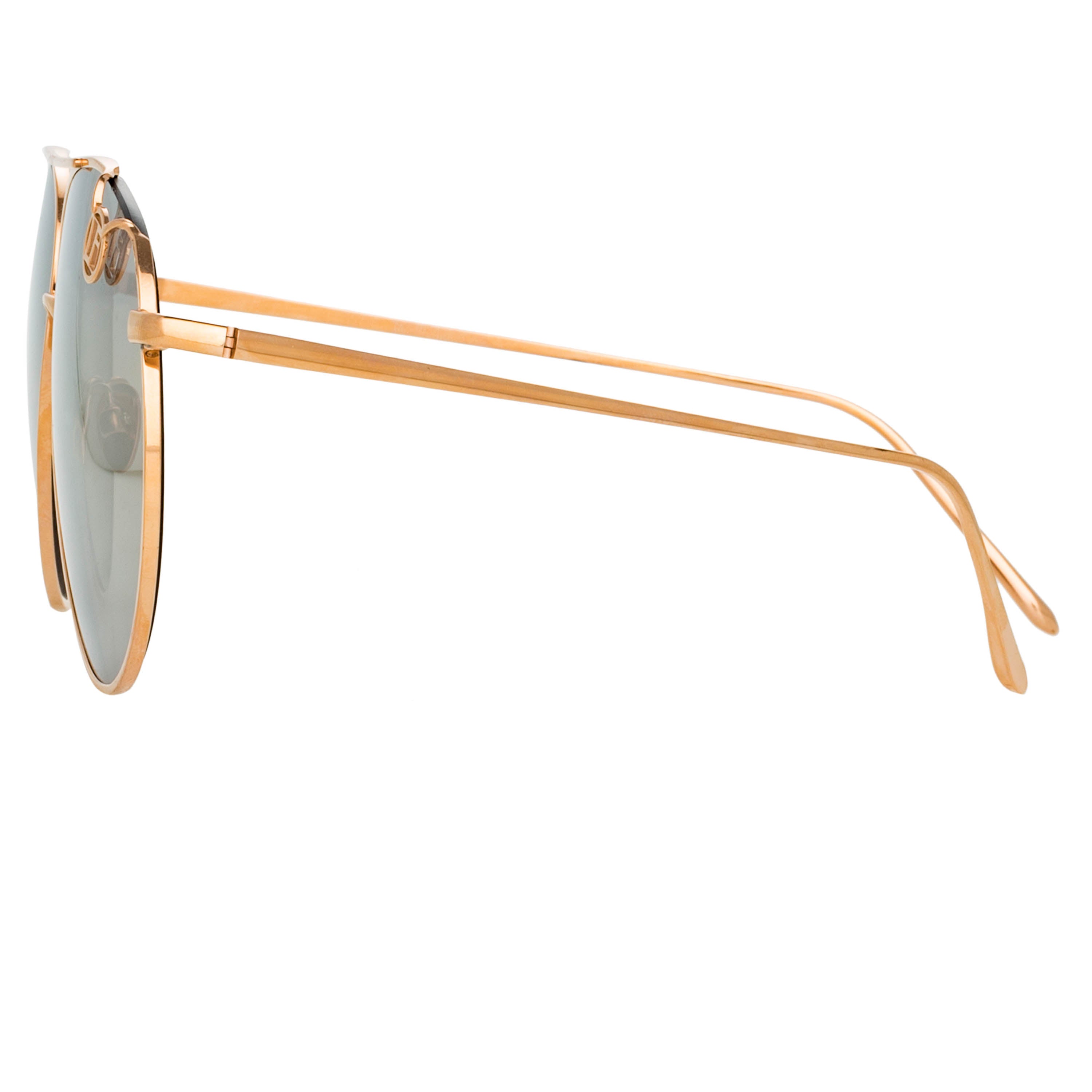 Joni Sunglasses in 18K Rose Gold and Platinum Lenses