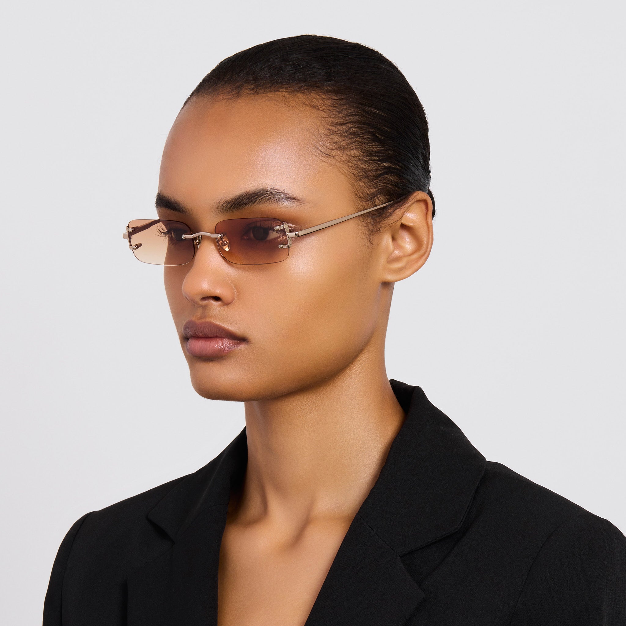 Taylor Sunglasses in 22K Gold and Camel