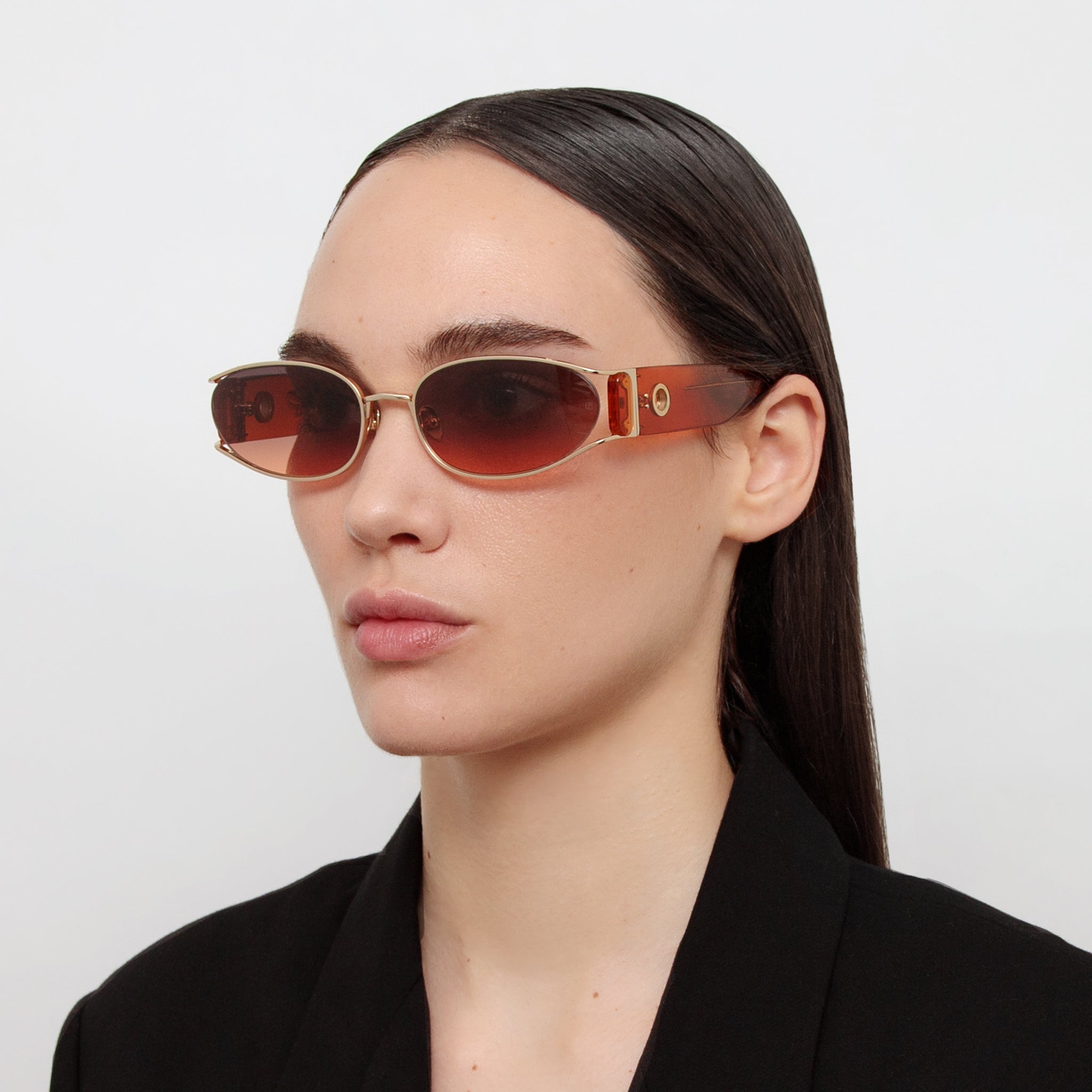 Shelby Sunglasses in 22K Light Gold and Dusk