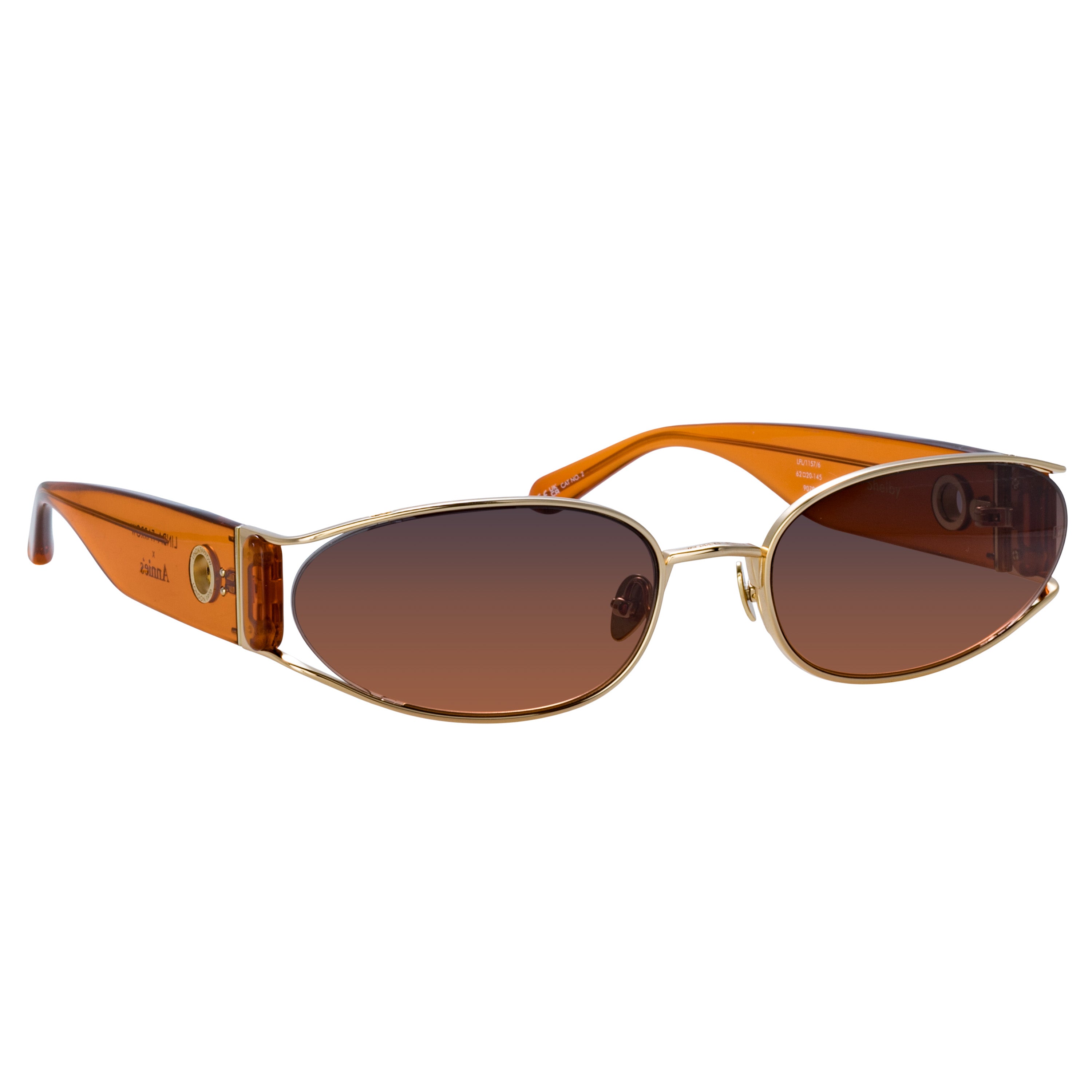 Shelby Sunglasses in 22K Light Gold and Dusk