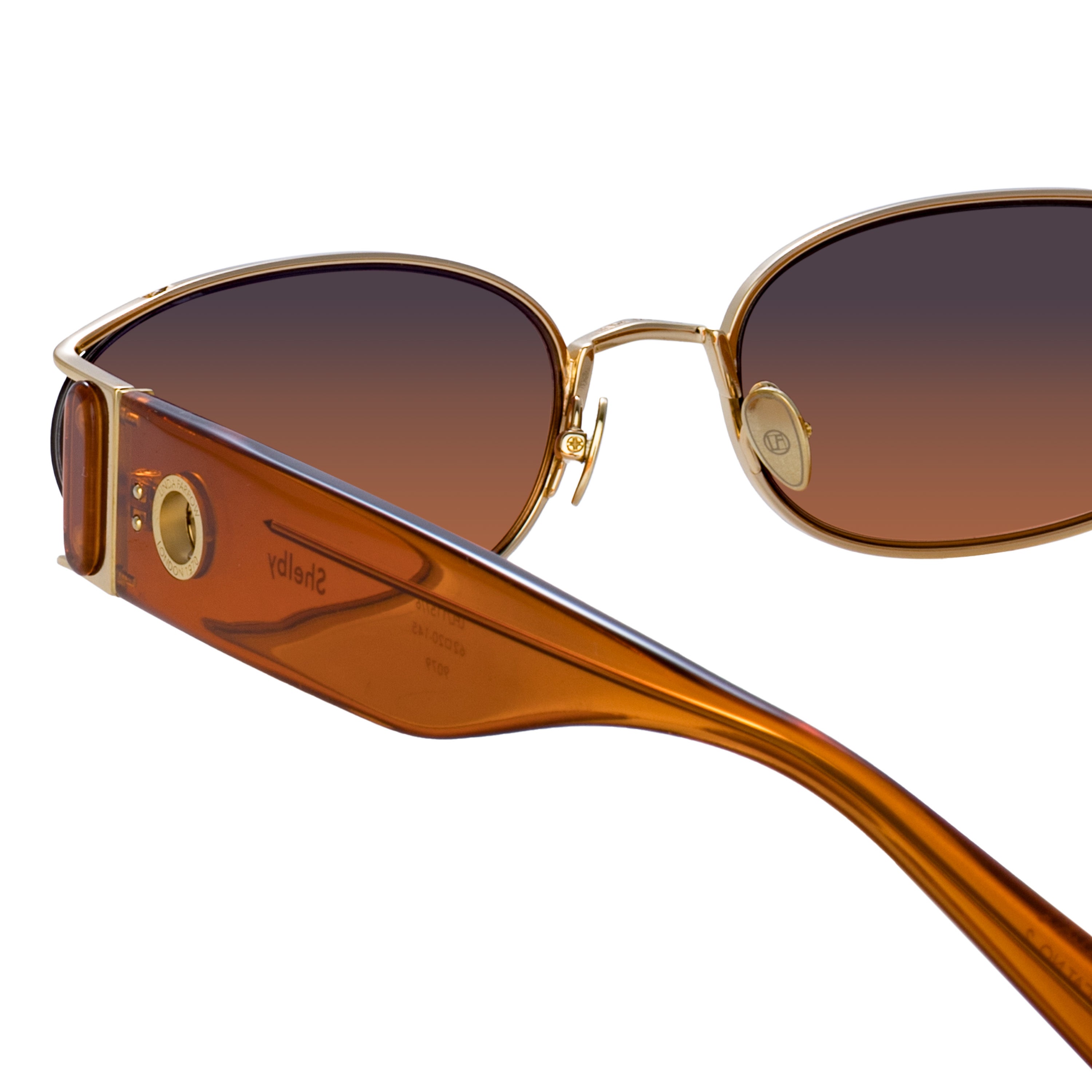 Shelby Sunglasses in 22K Light Gold and Dusk