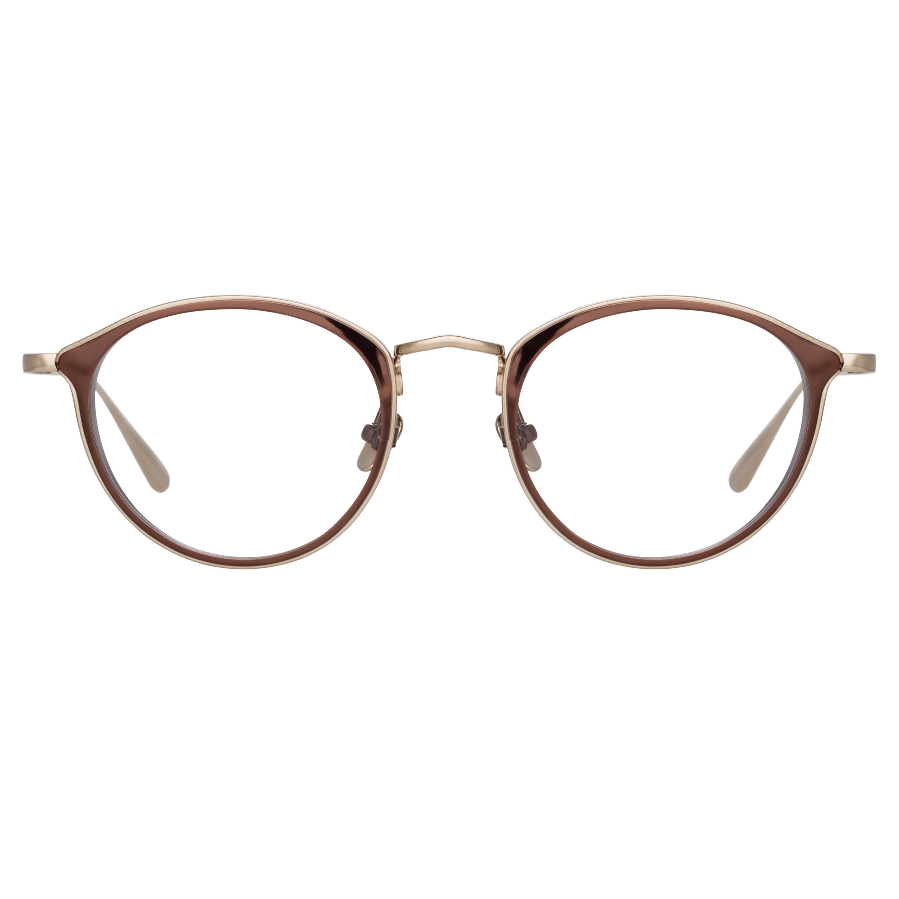 Luis Optical Frame in 22K Light Gold and Brown