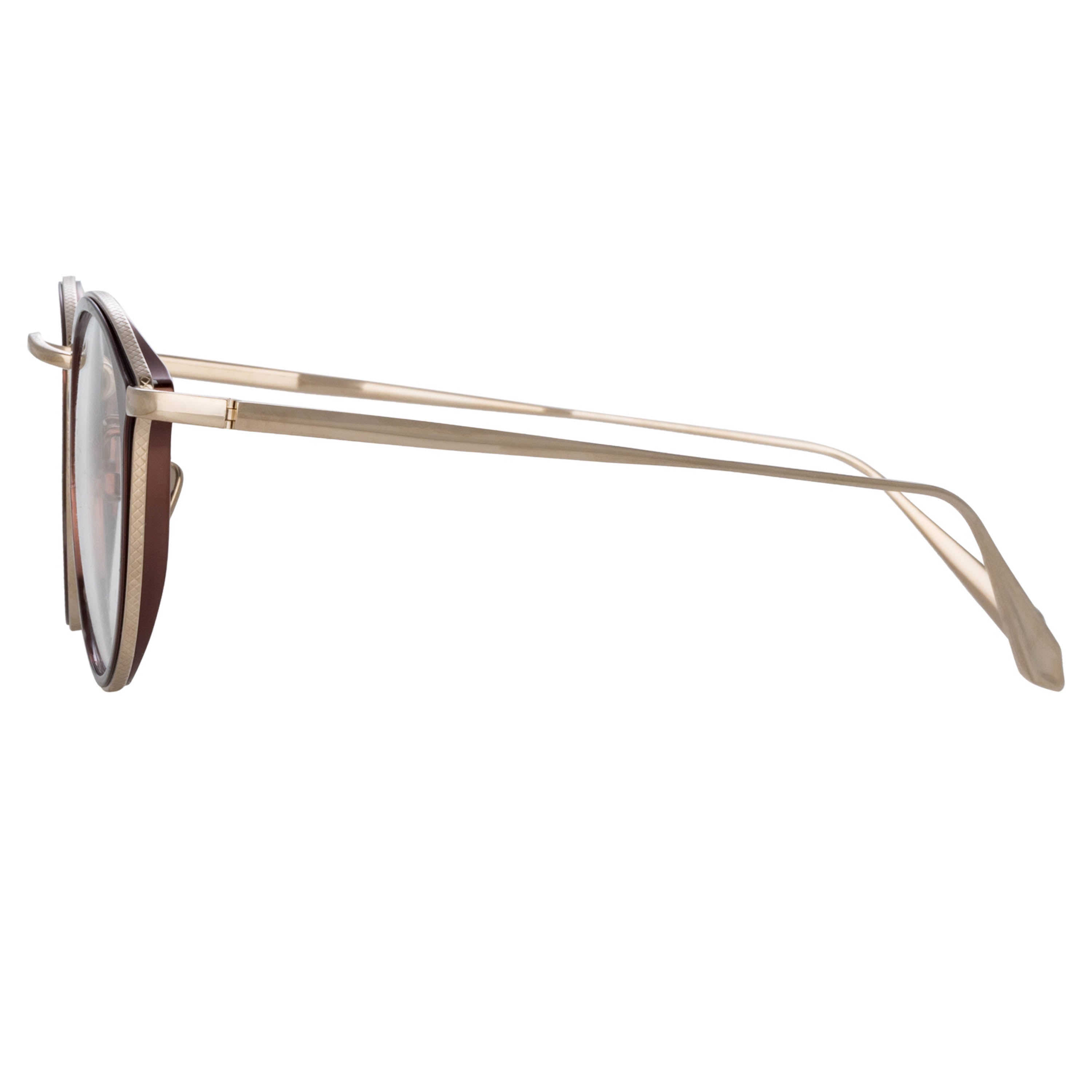 Luis Optical Frame in 22K Light Gold and Brown