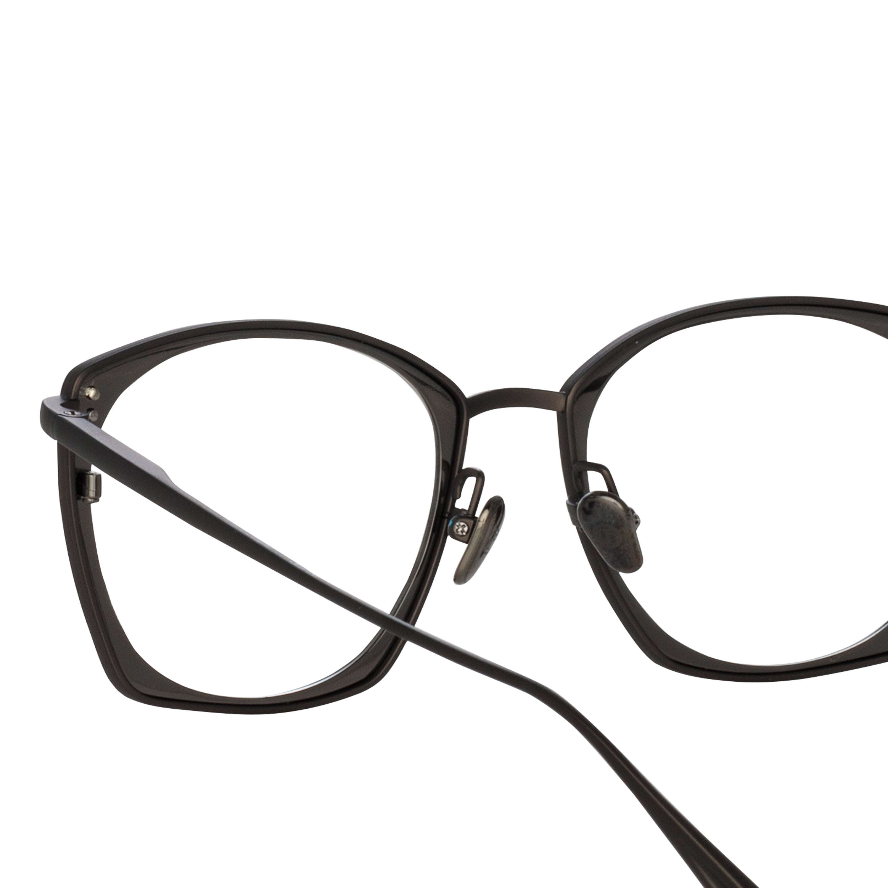 Milo Square Optical Frame in Black Matt Nickel