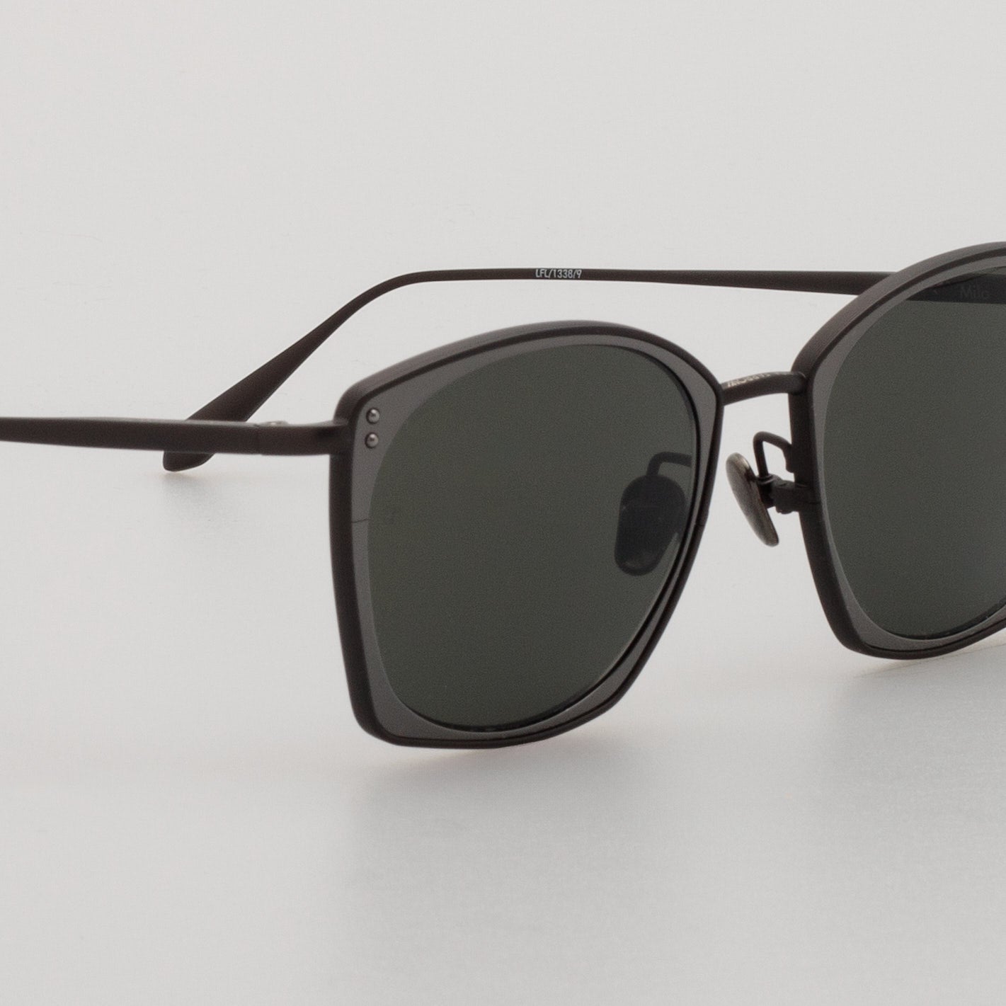 Milo Square Sunglasses in Matt Nickel