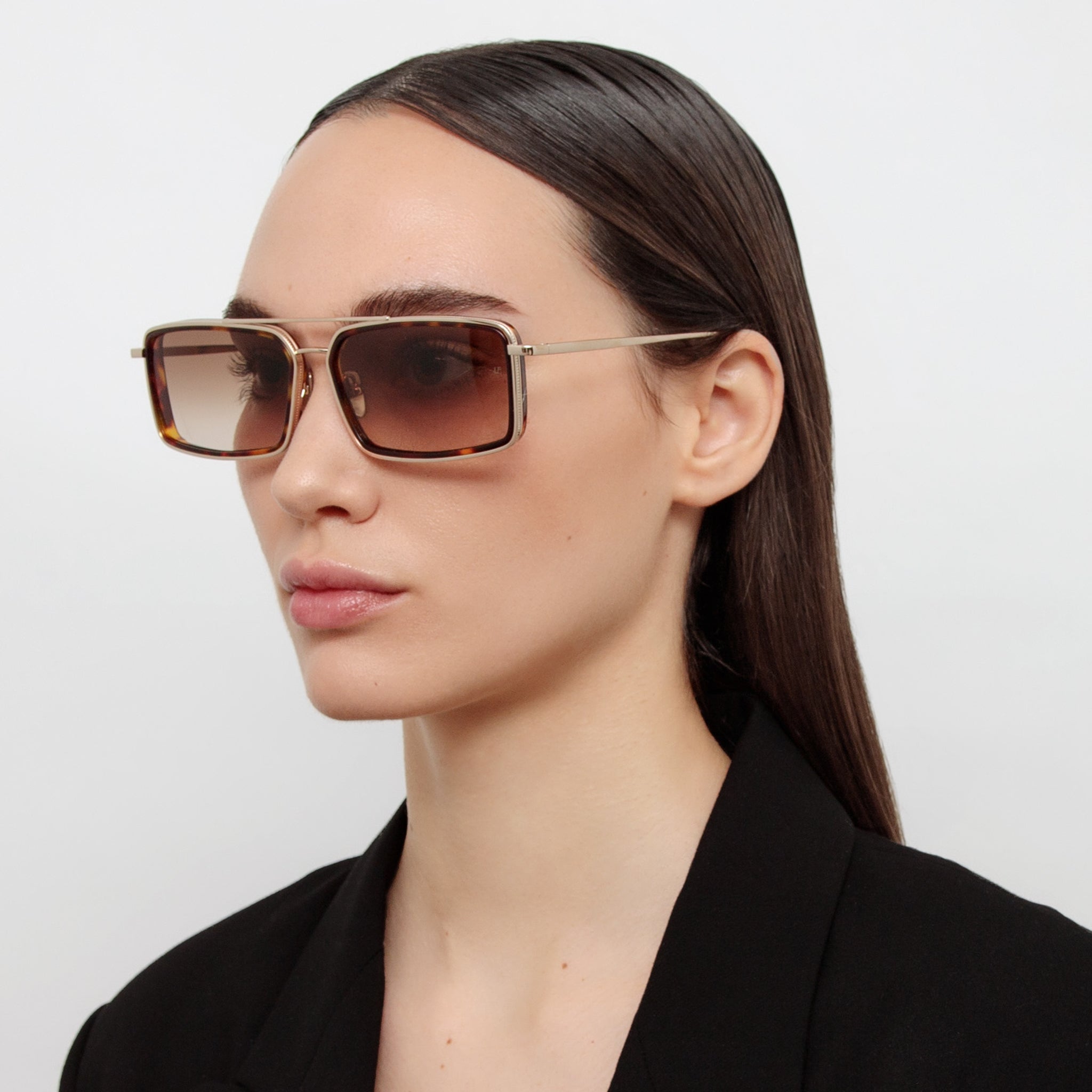 Cassia Sunglasses in 22K Light Gold
