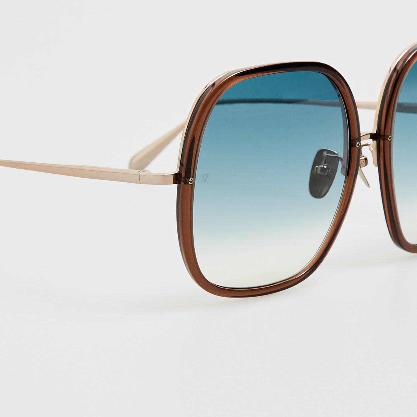 Celia Sunglasses in Brown & Aqua