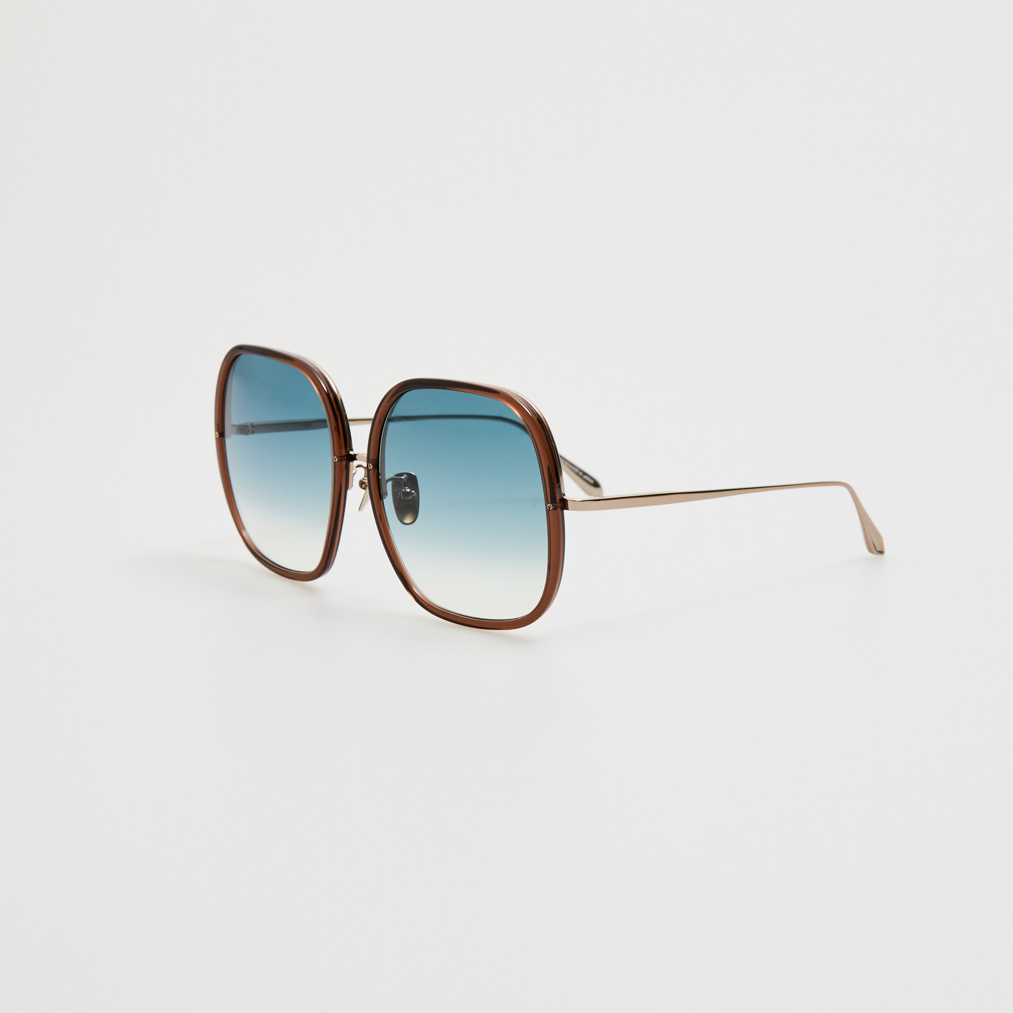 Celia Sunglasses in Brown & Aqua