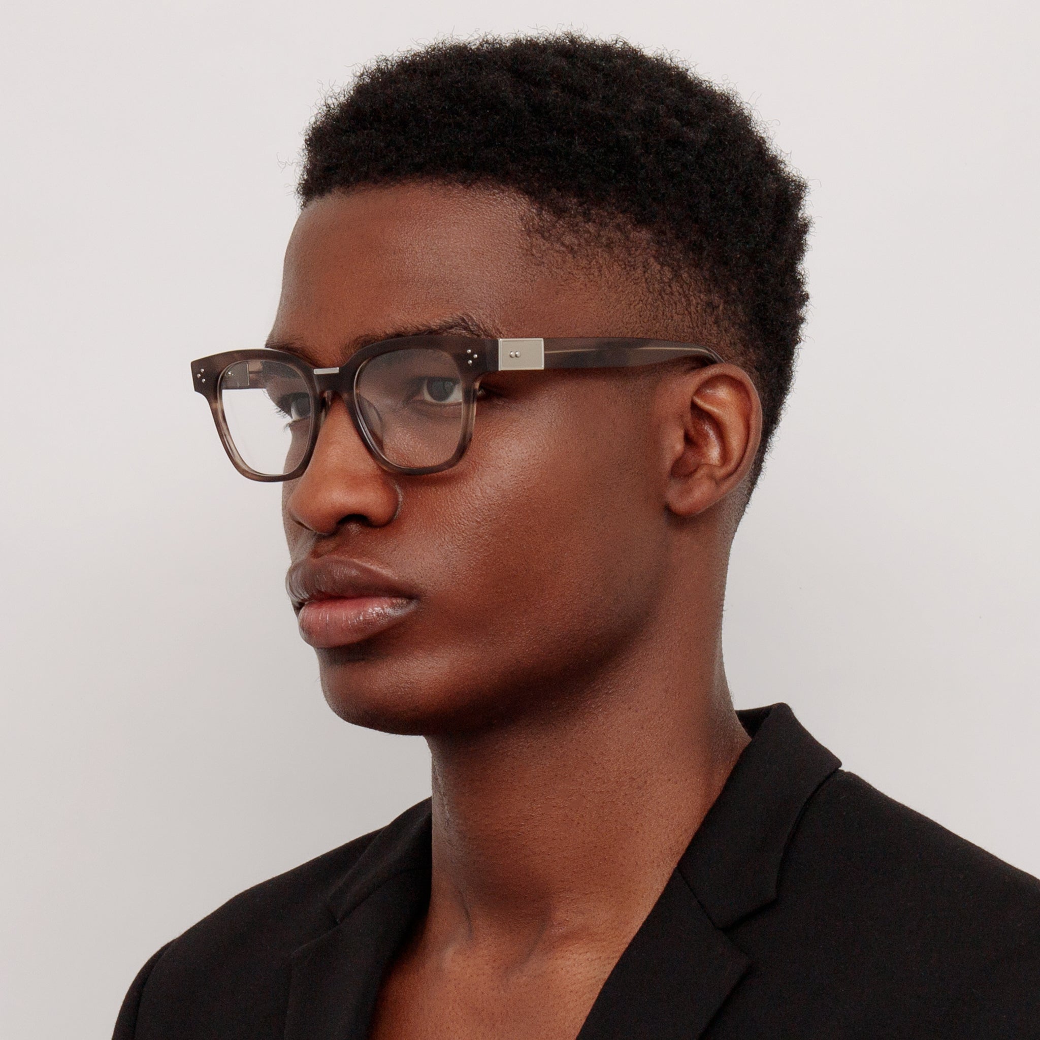 Sanchez Optical Frame in Grey Horn