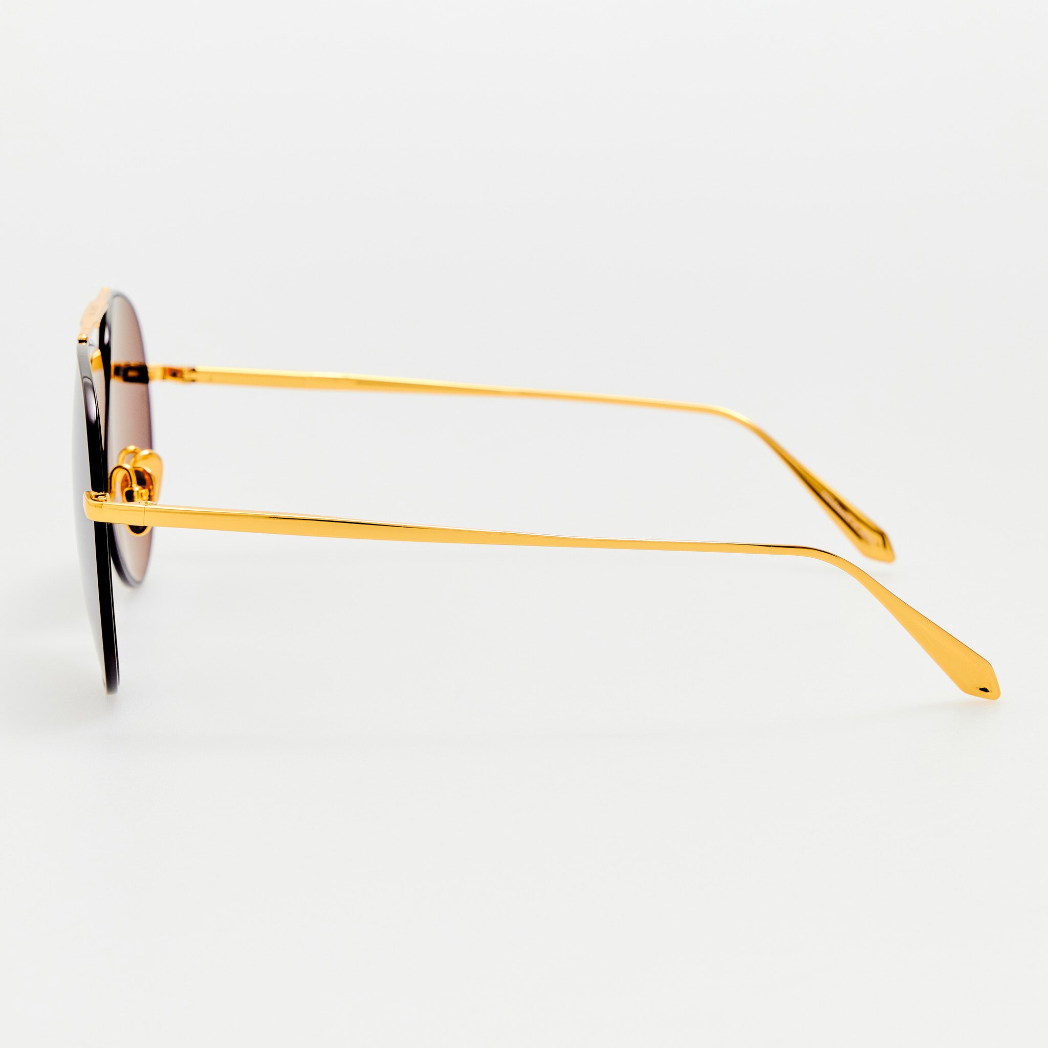 Marcelo Sunglasses in 22K Gold and Grey