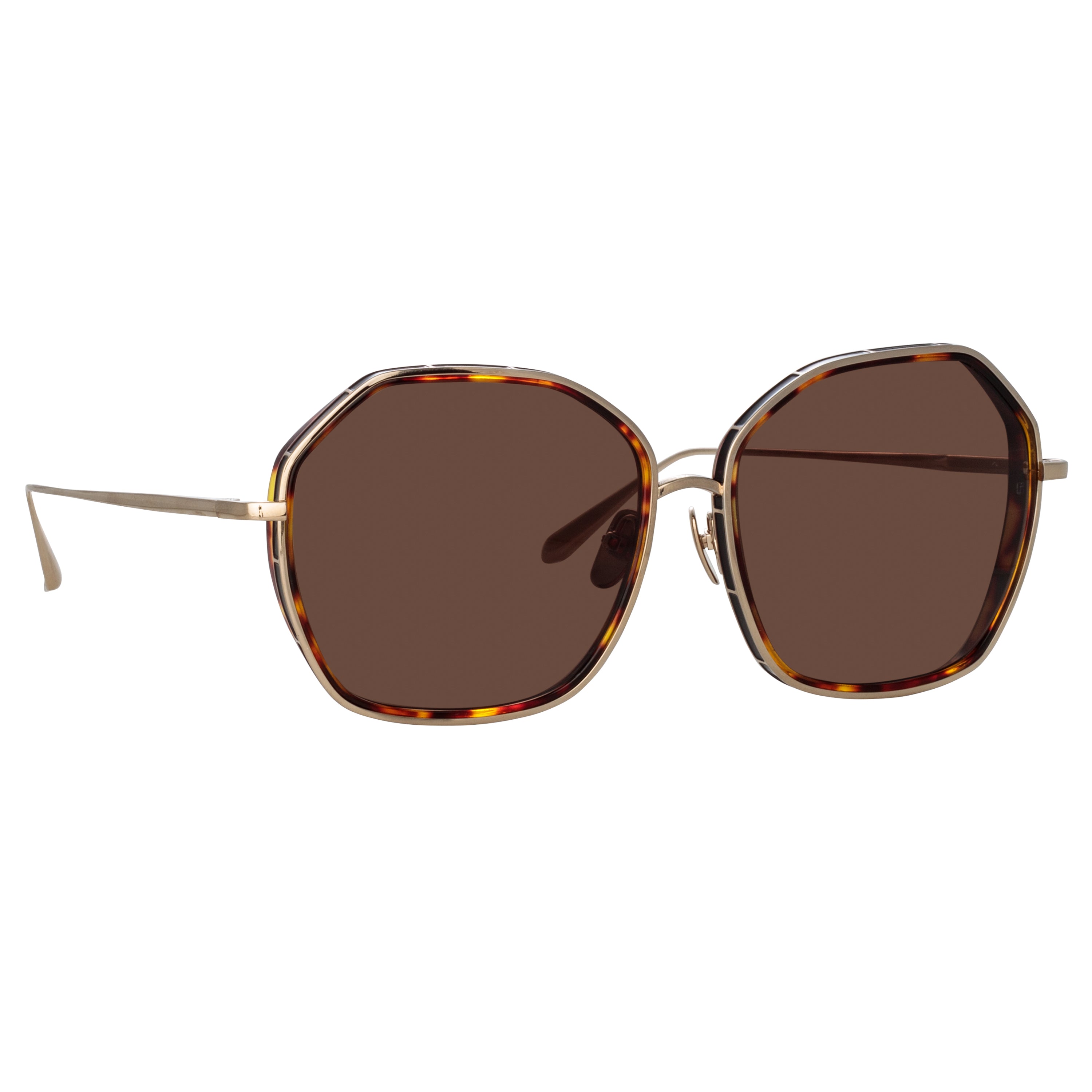 Rowe Oversize Sunglasses in 22K Light Gold