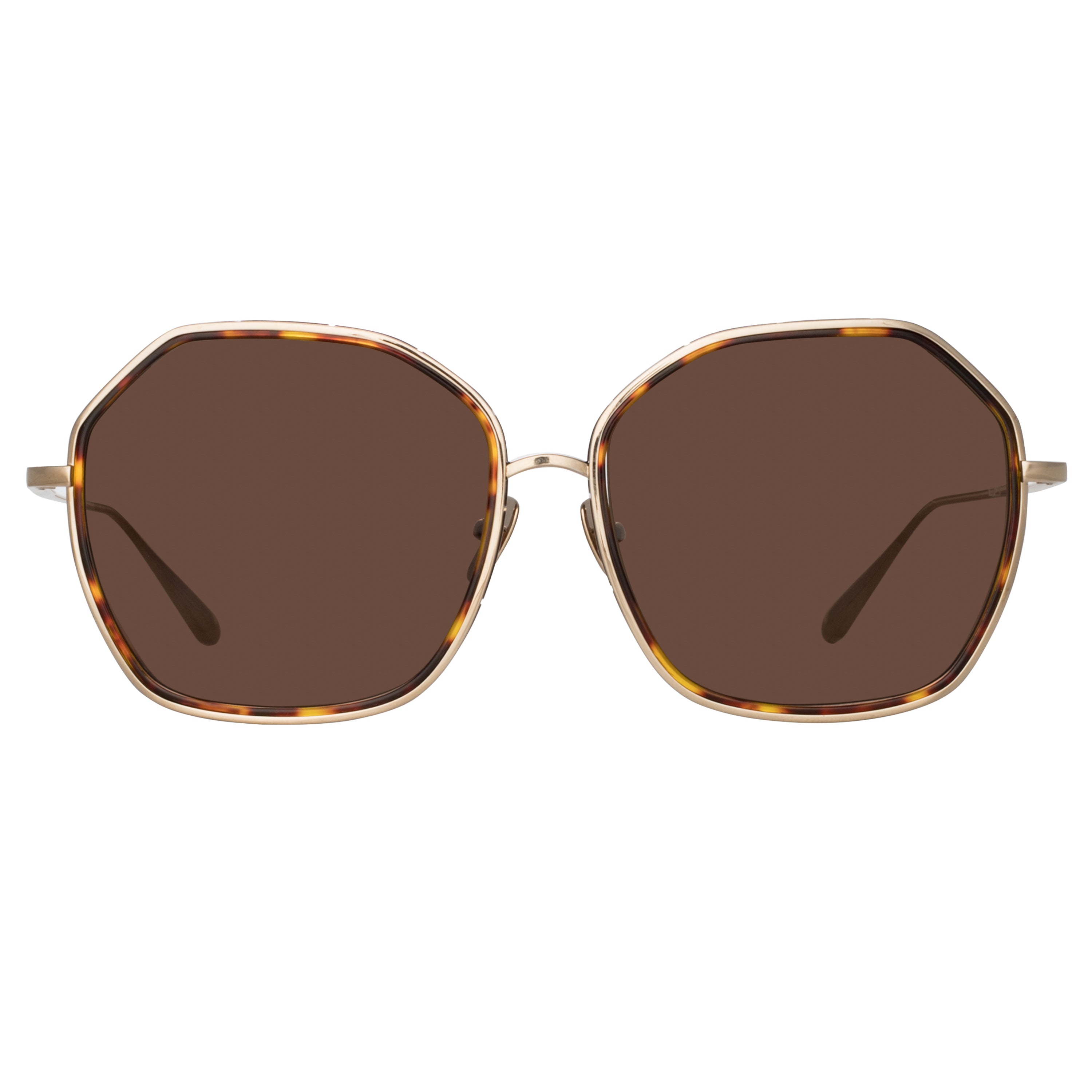 Rowe Oversize Sunglasses in 22K Light Gold