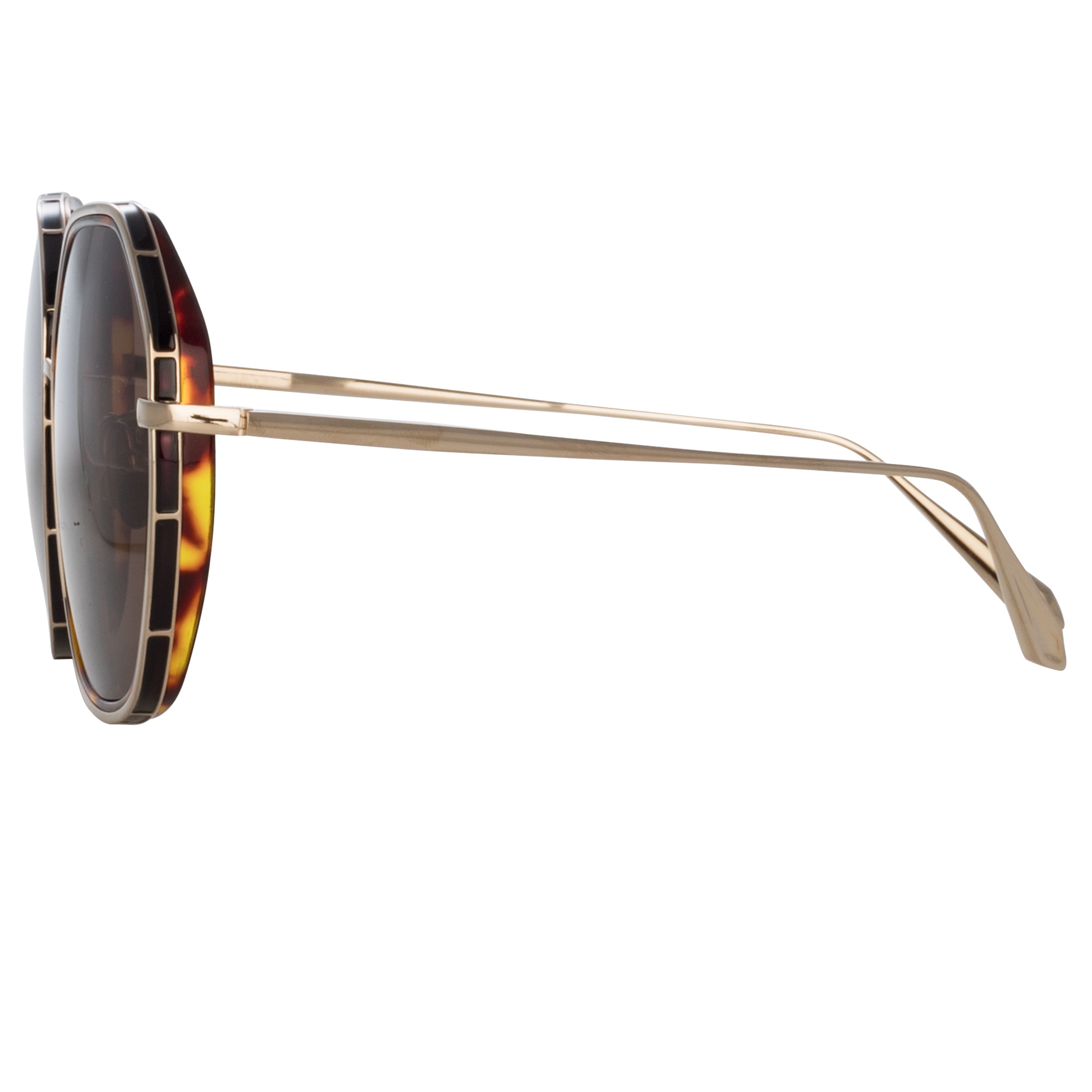 Rowe Oversize Sunglasses in 22K Light Gold
