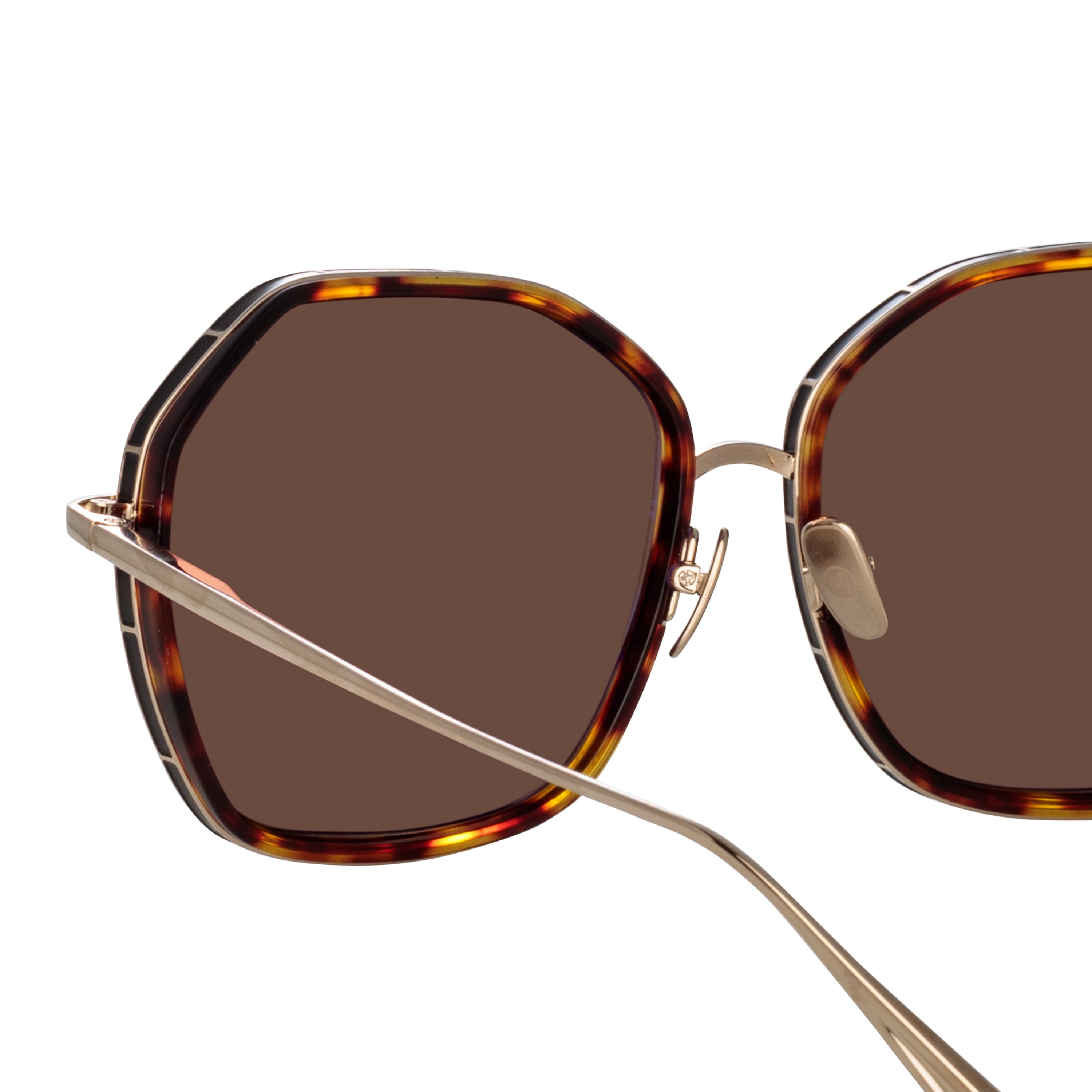 Rowe Oversize Sunglasses in 22K Light Gold