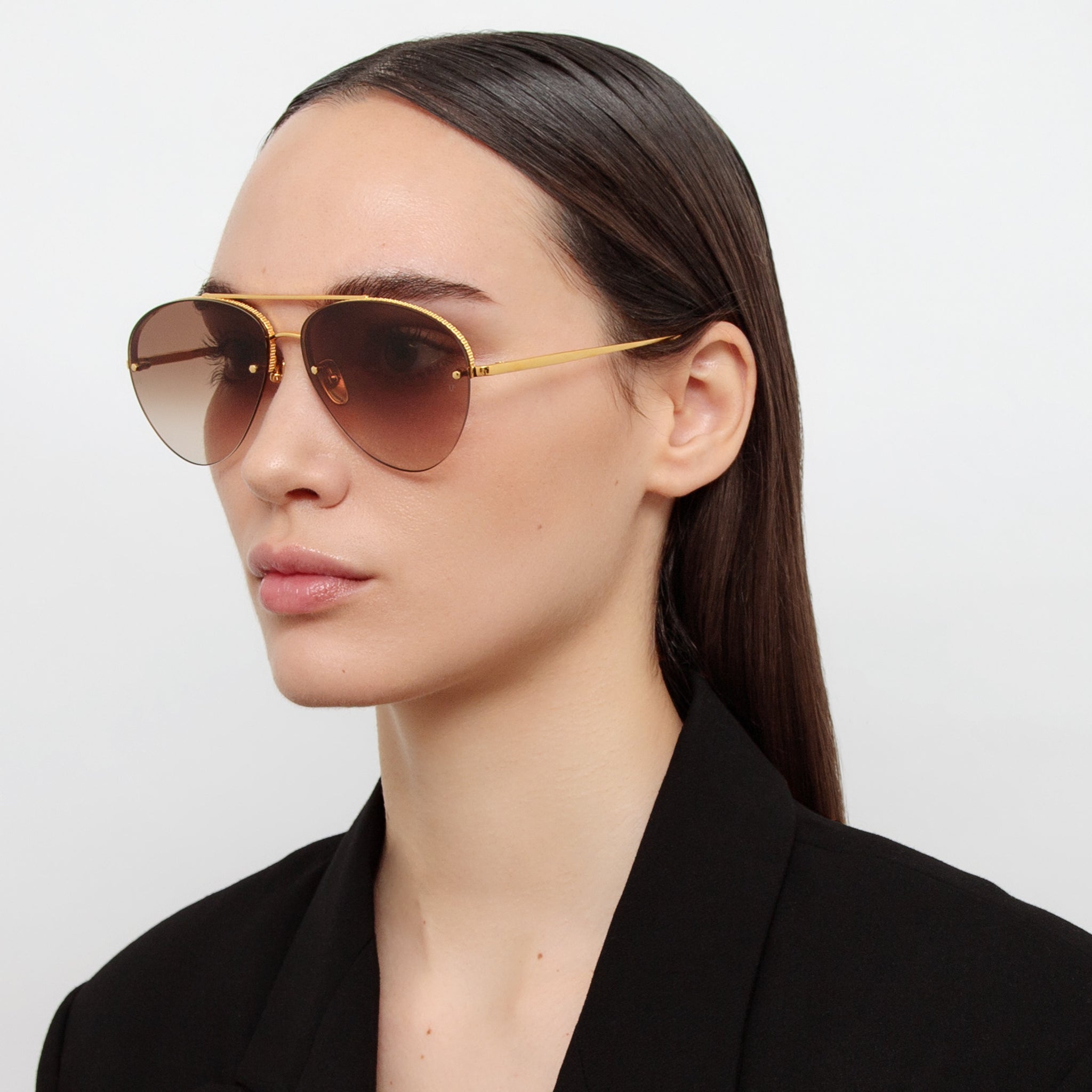 Edano Sunglasses in 22K Yellow Gold